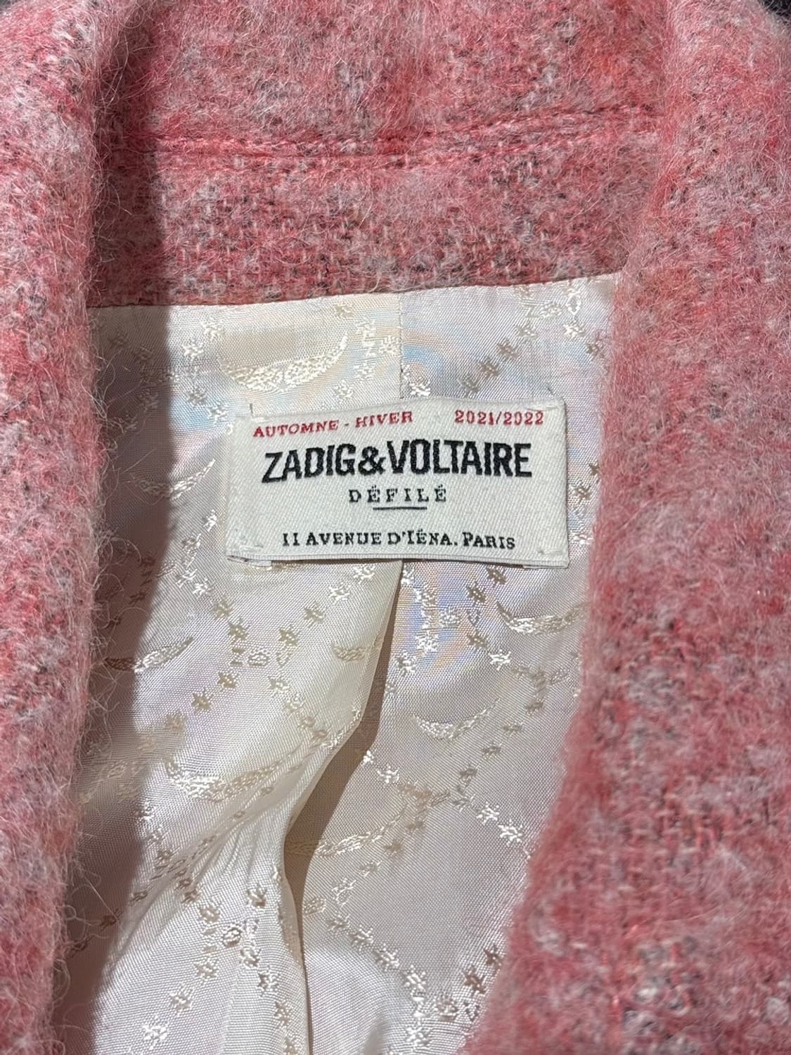 쟈딕앤볼테르 핑크 모나코 울 혼방 코트 상품이미지6