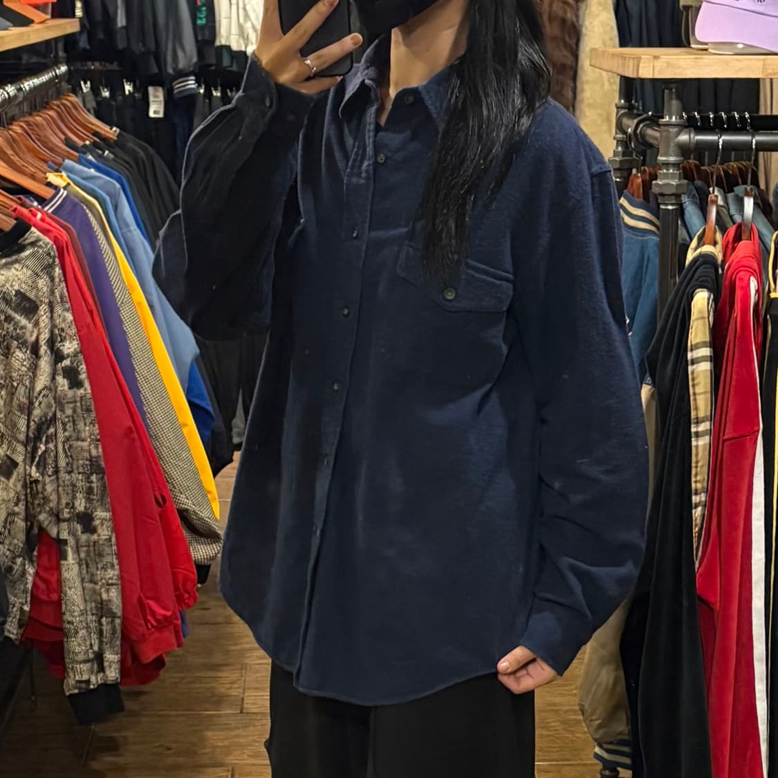 [HI] Carhartt 칼하트 긴팔 셔츠 네이비 상품이미지3