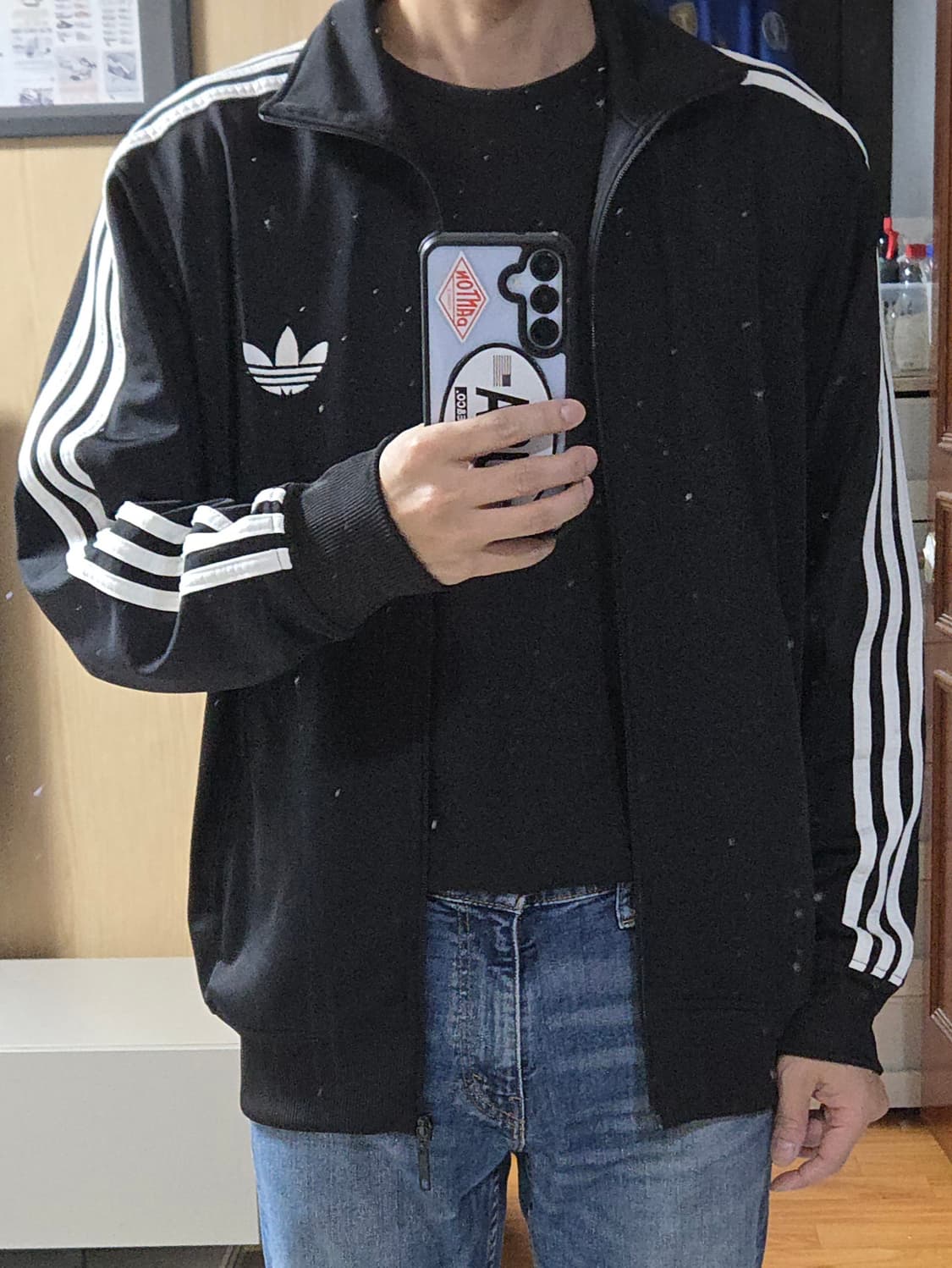 (착샷) 아디다스 파이어버드 져지 트랙탑 블랙 2xl 상품이미지10