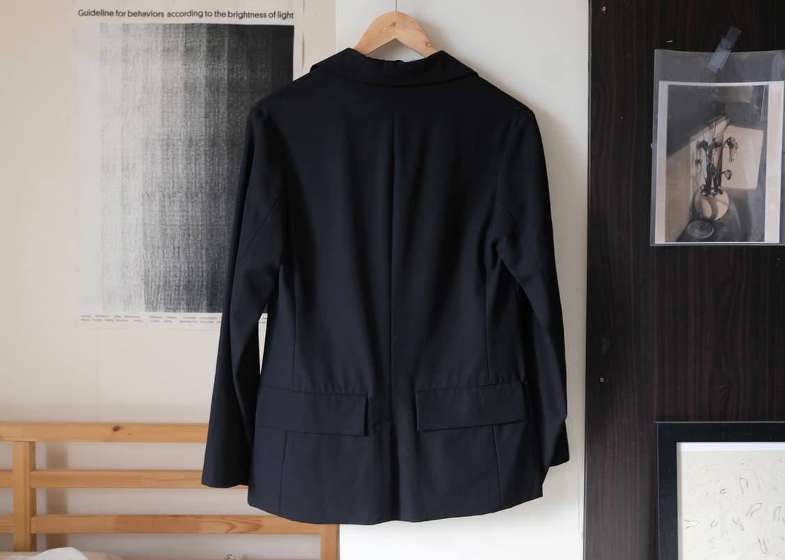 요지 야마모토 버튼 다운 셔츠 자켓 블랙 상품이미지2