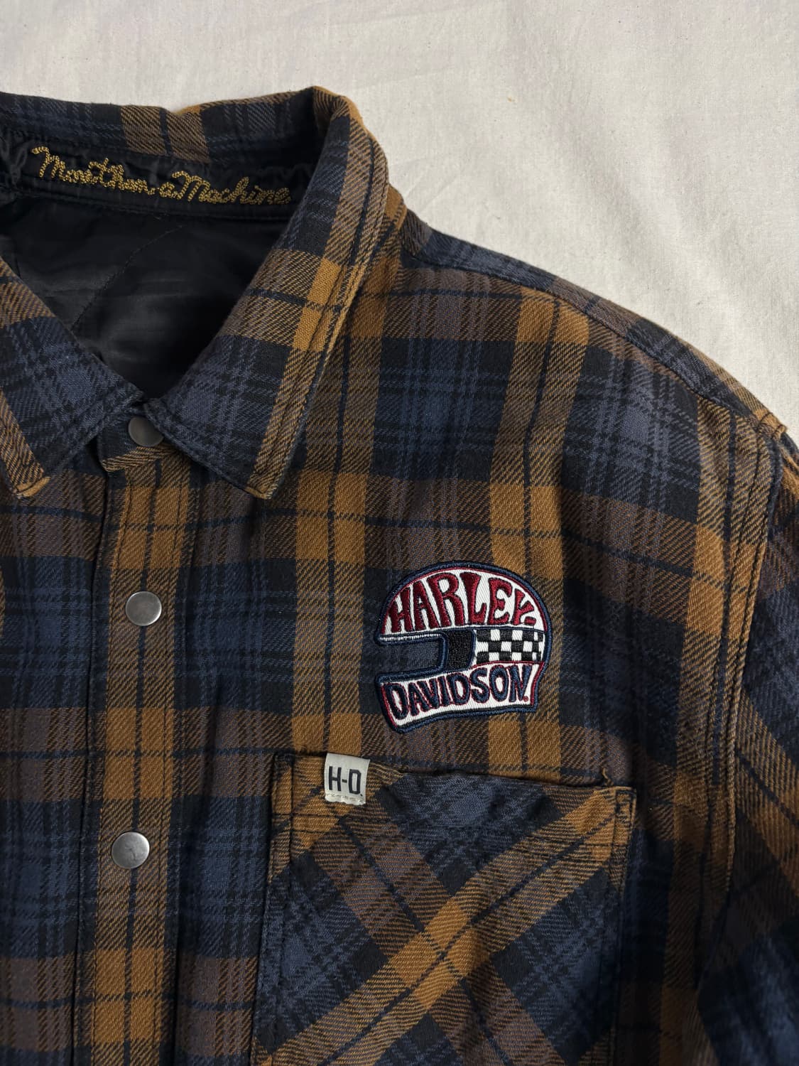 Harley Davidson 할리데이비슨 리버시블 퀼티드 체크 자켓 XL 상품이미지4