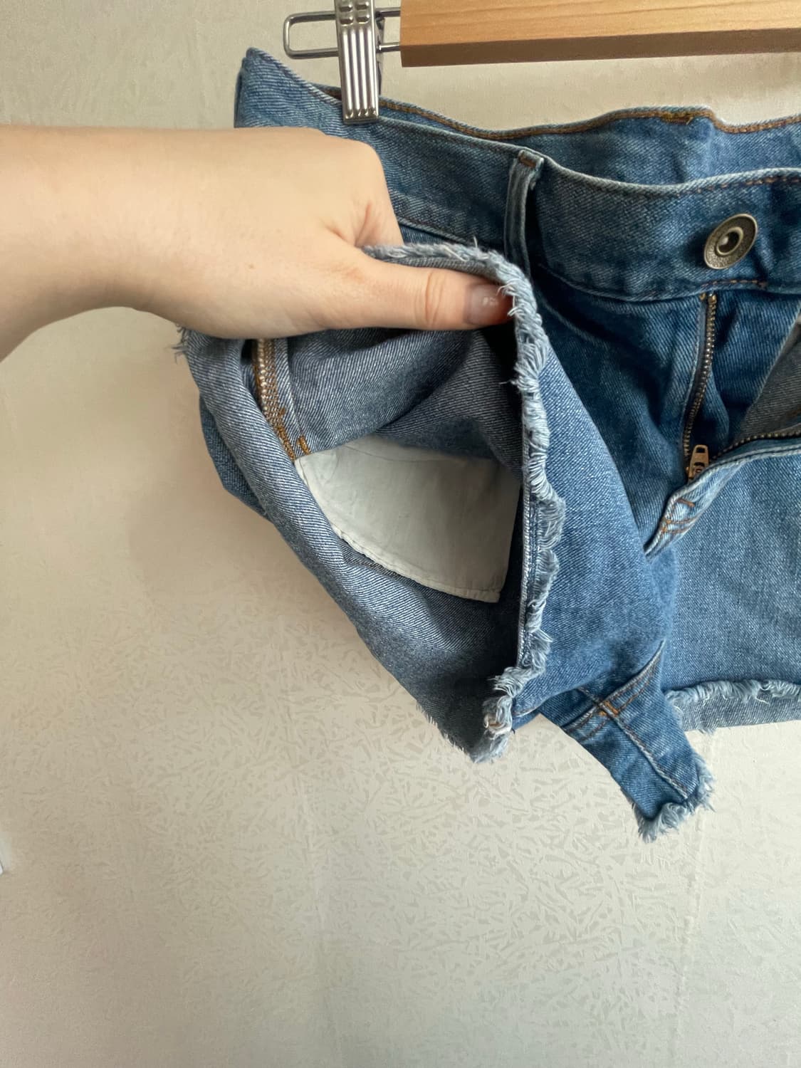 로우웨이스트  데님 미니 숏팬츠 M 상품이미지4