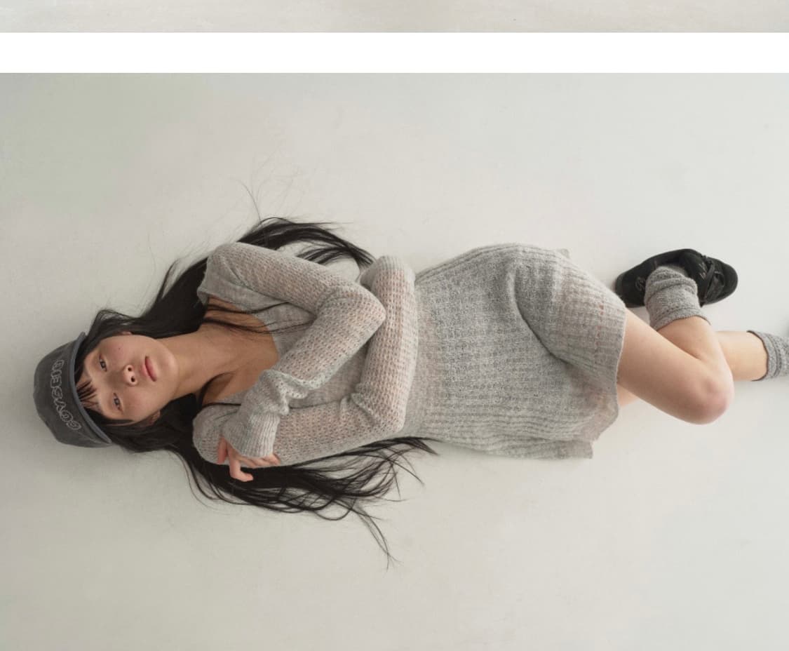 coyseio soft bell knit light grey 새상품 상품이미지3