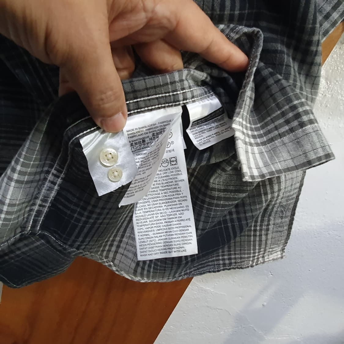 리바이스 반팔 체크 셔츠(95) 상품이미지3