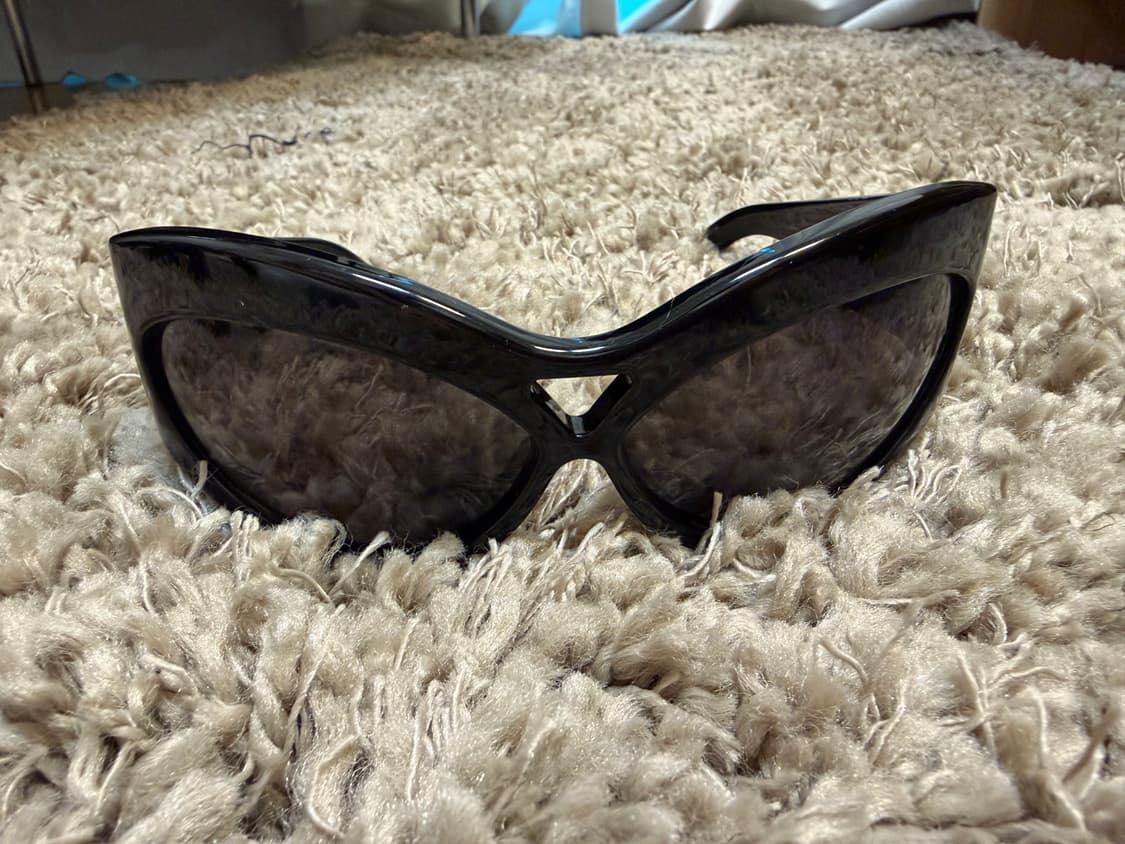 생로랑 와이드 선글라스 블랙 상품이미지4