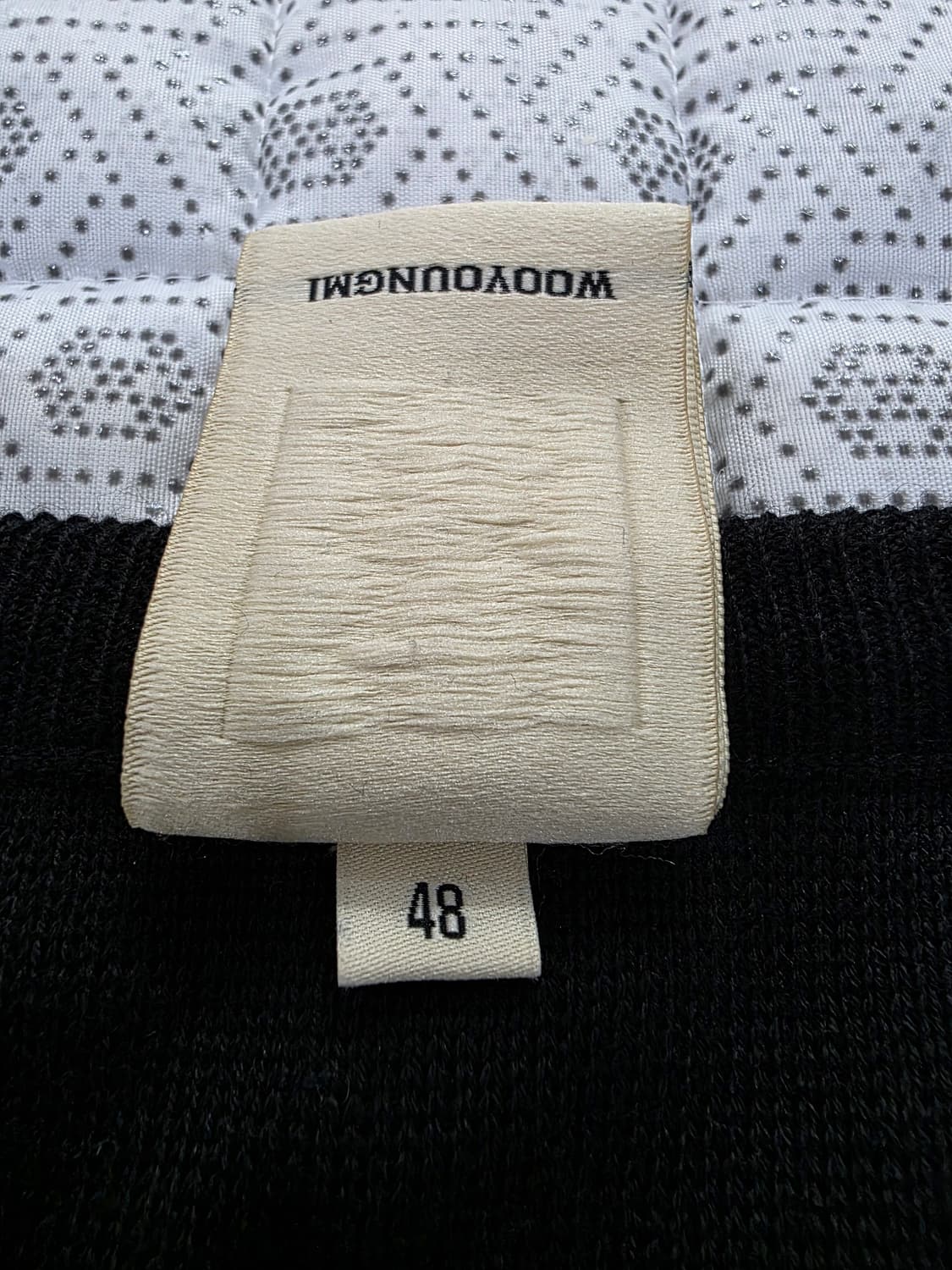 우영미 블랙 프린트 니트 스웨터 100 상품이미지8