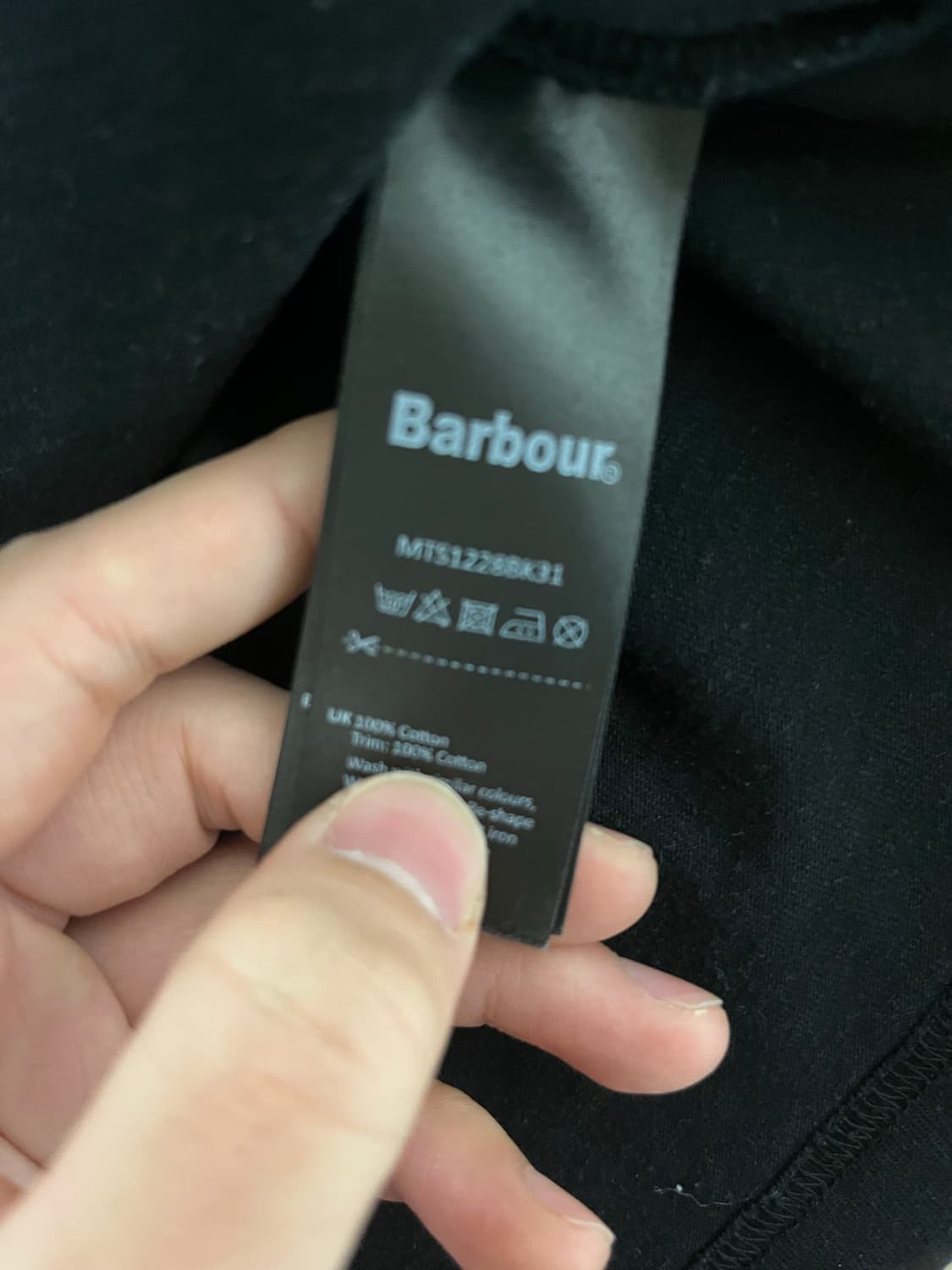 바버 X 메종키츠네 롱슬리브 블랙 M 상품이미지3