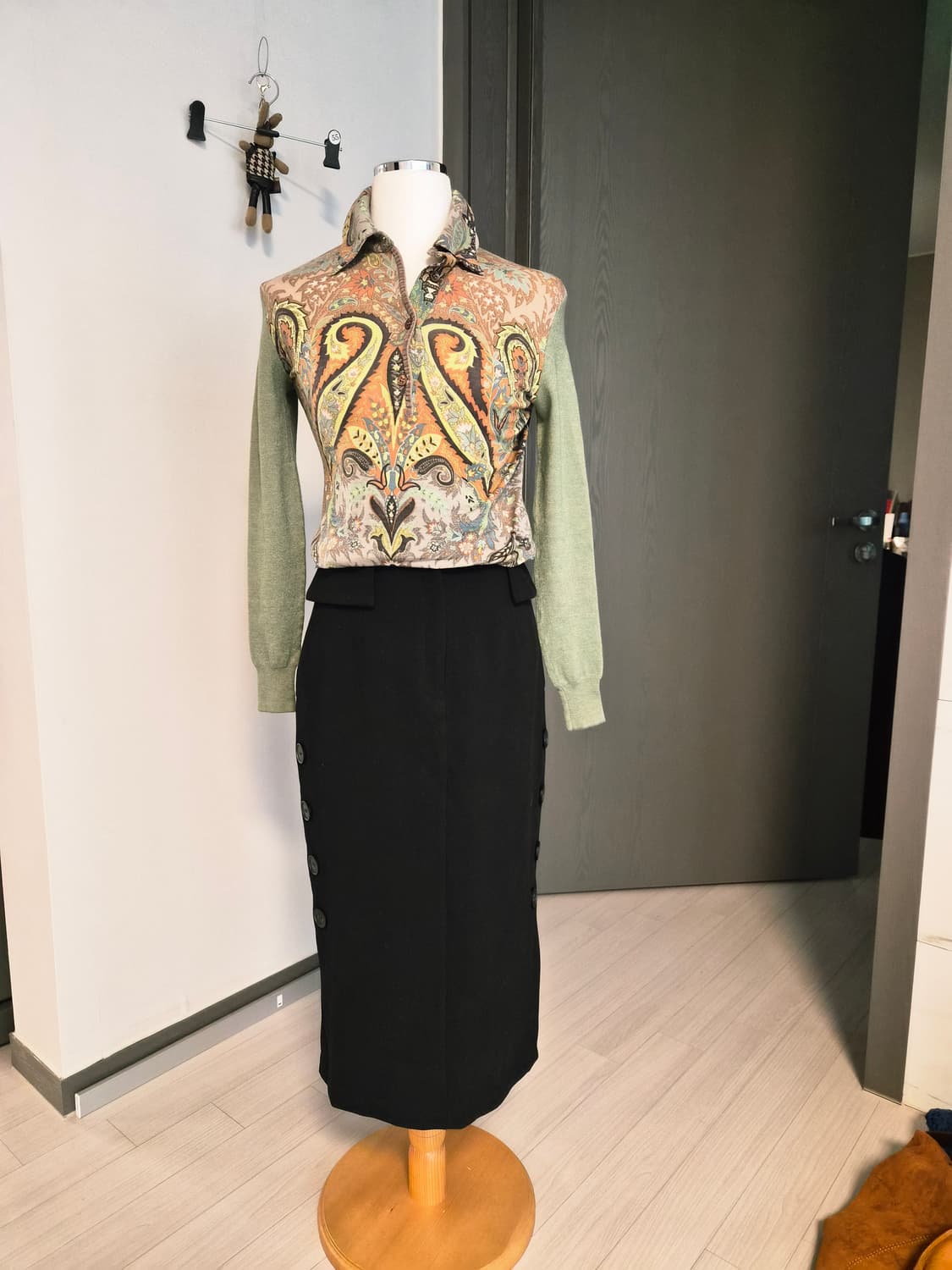 (정품) 에트로 ETRO 페이즐리 패턴 울 혼방 카라 니트/가디건 (42 상품이미지1