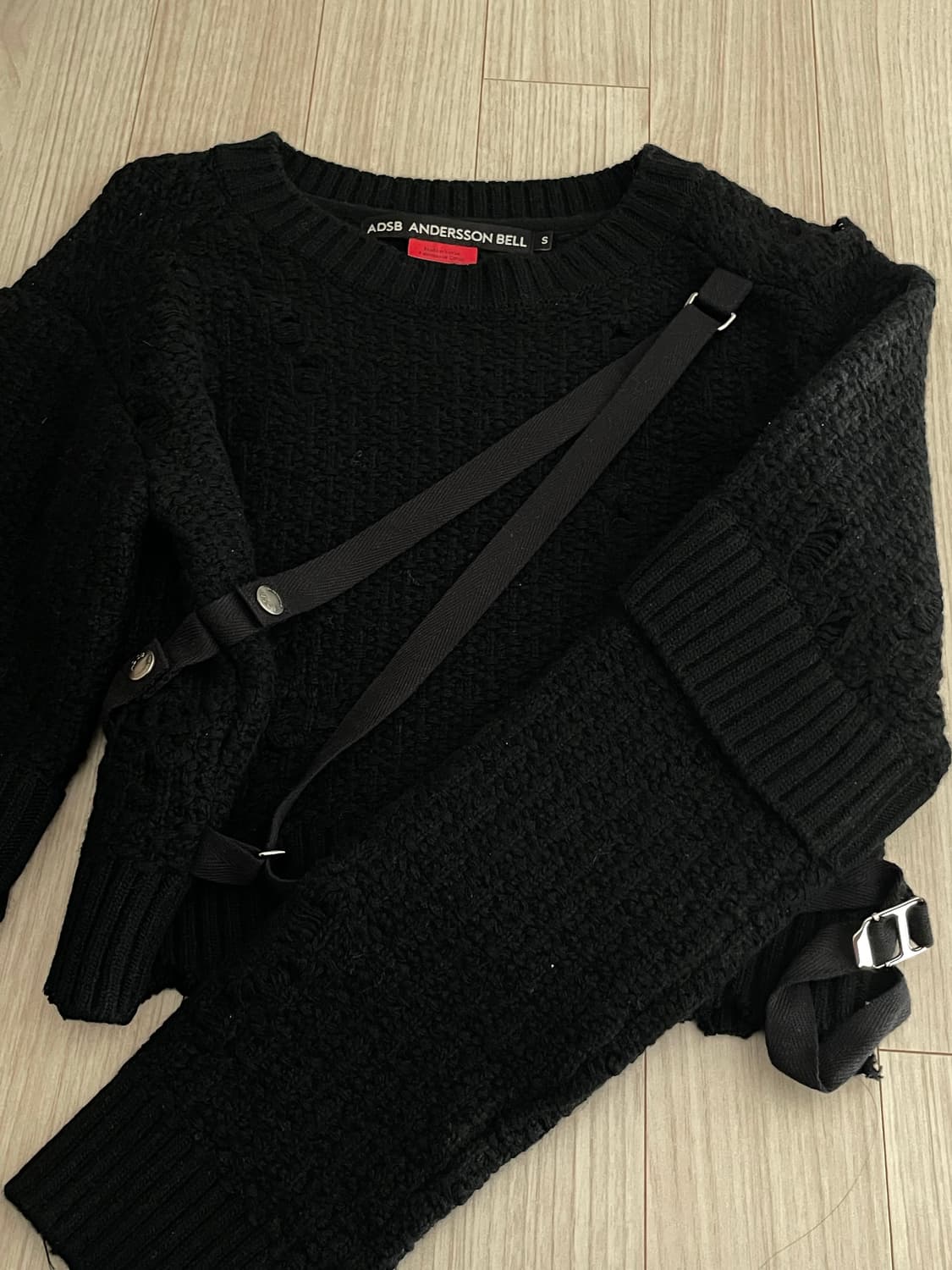앤더슨벨 NORA 스트랩 니트 블랙 S 상품이미지3