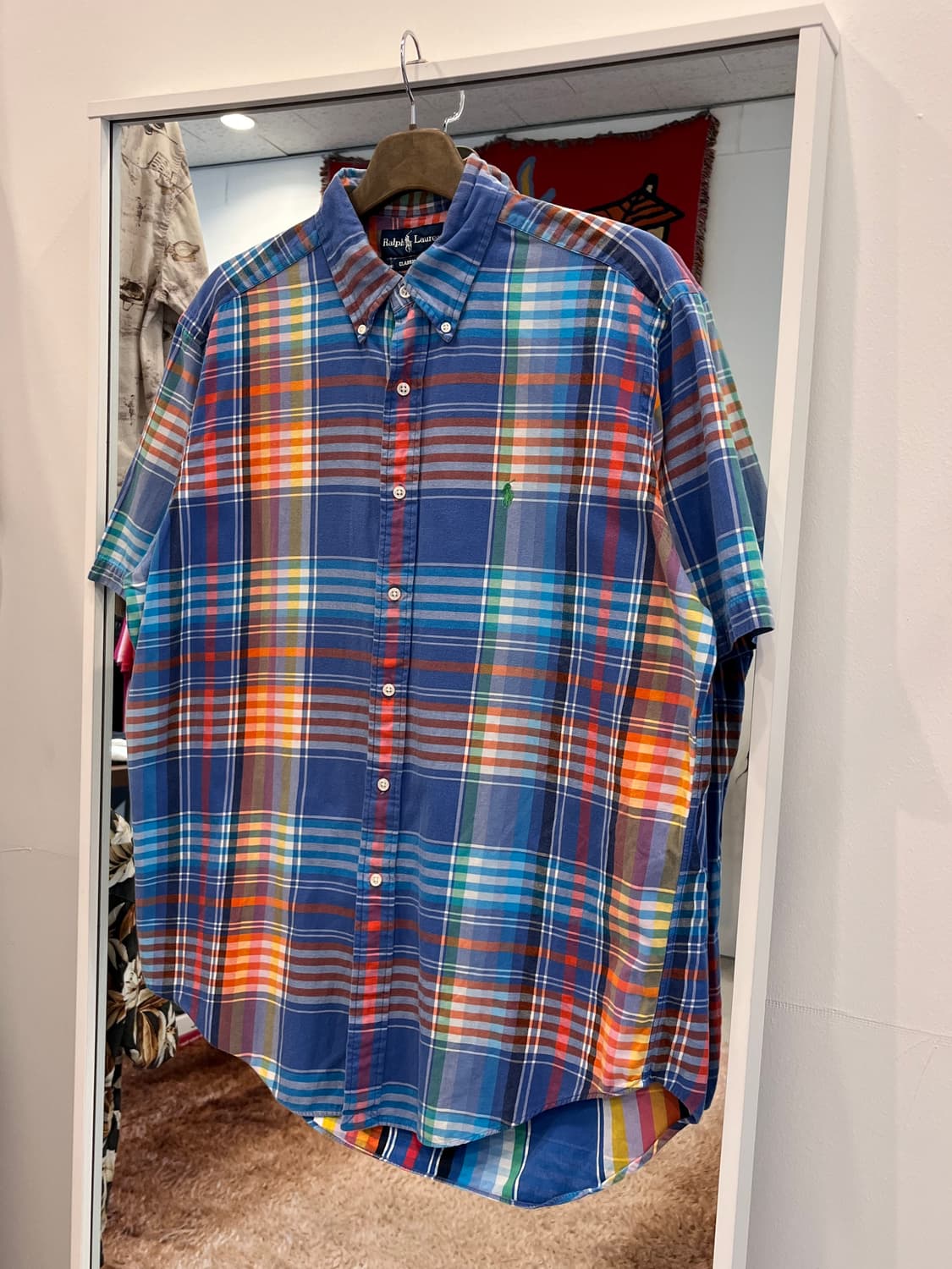Polo RL 폴로 랄프로렌 CLASSIC FIT 체크 반팔 셔츠 상품이미지1