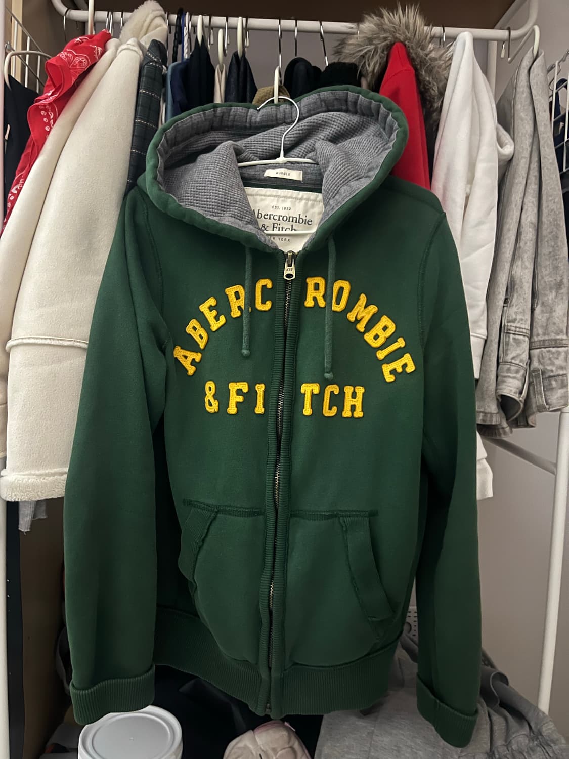 abercrombie&fitch 후드집업 그린 상품이미지1