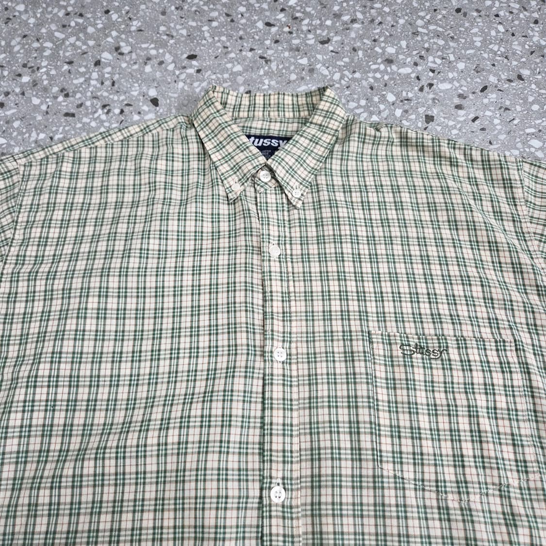 90s Vintage Stussy Plaid Shirts 스투시 셔츠 상품이미지2