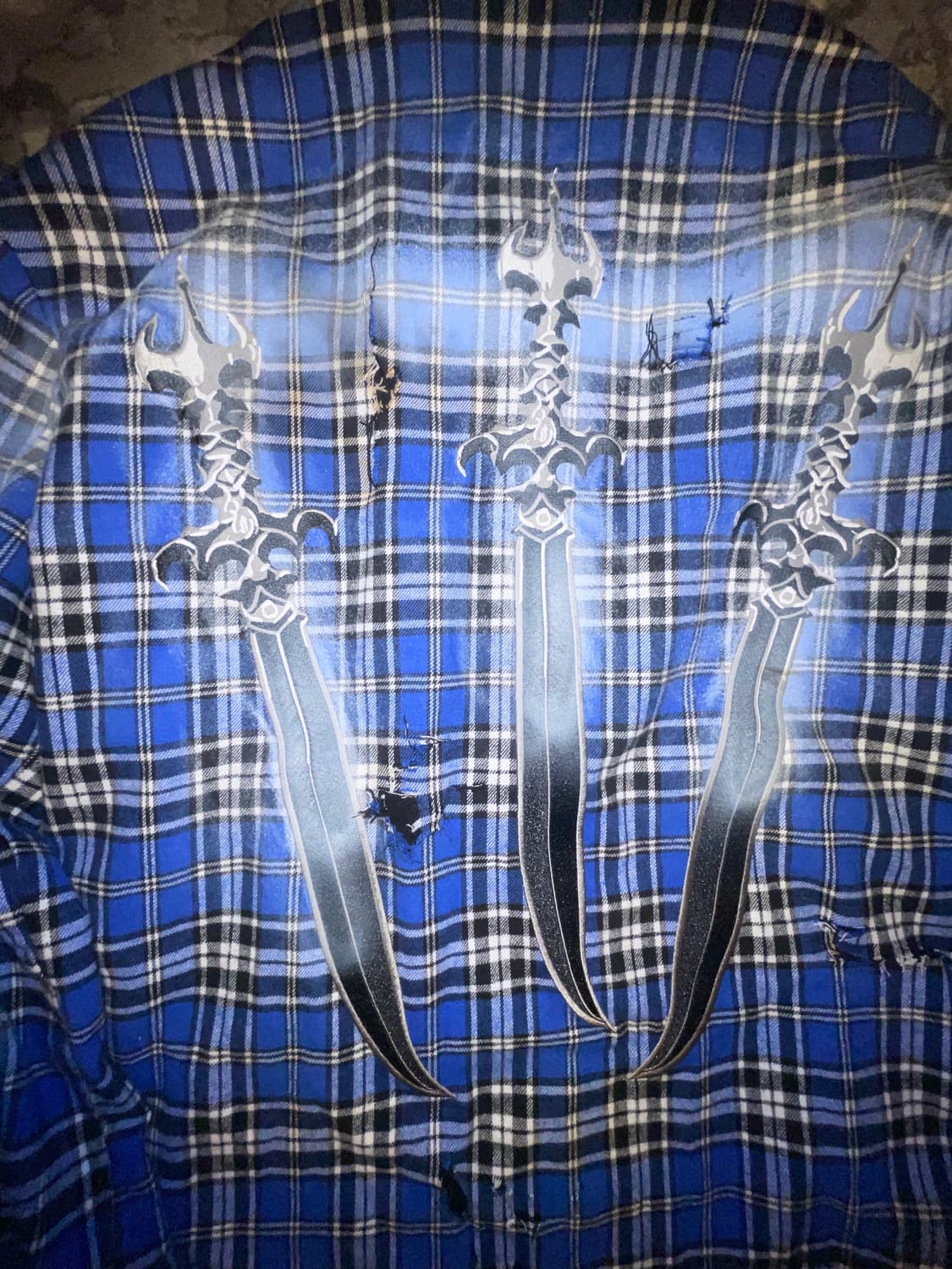 Thug Club Arab Sword Flannel Shirt 커스텀 상품이미지6