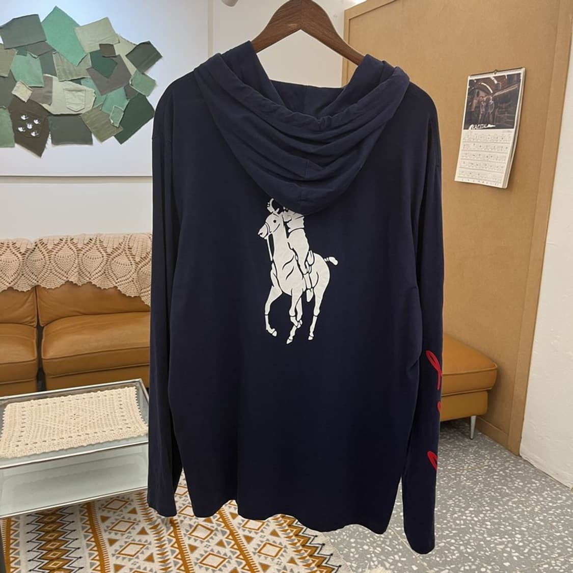 폴로 랄프로렌 올드스쿨 펑크 여리핏 빅로고 후드티 XL C10673 상품이미지4