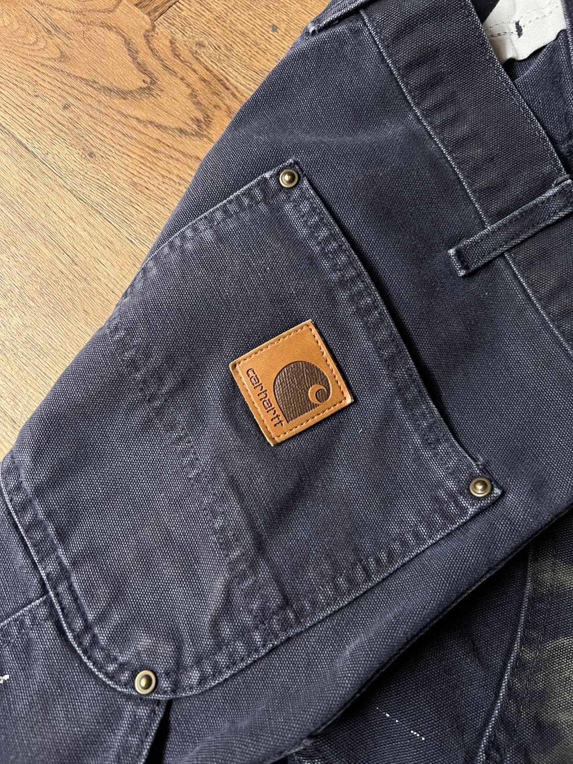 [34]칼하트 Made in USA 미드나잇 네이비 더블니 워크팬츠 상품이미지6