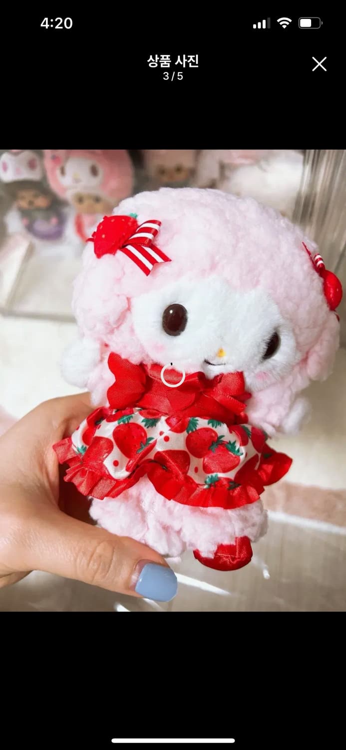 산리오 이치고신문 50주년 마이스위트피아노 마스코트  상품이미지3