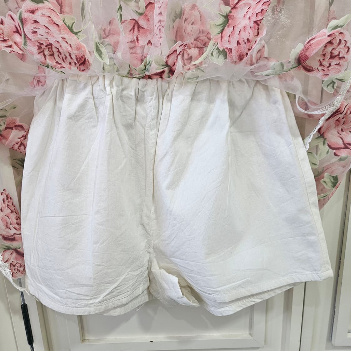 리즈리사(LIZ LISA) 로즈 오프숄더 쉬폰 점프수트 / 원피스핏 상품이미지6