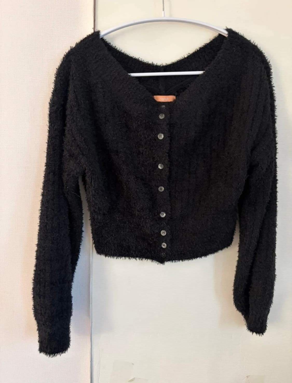 sinoon 퍼 오프숄더 가디건 상품이미지2