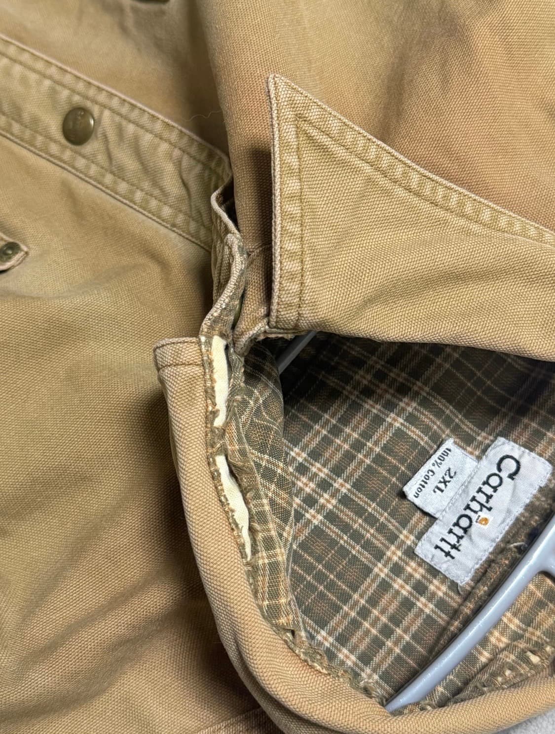 칼하트 캔버스 플란넬 라이너 워크 셔츠 자켓  2XL 상품이미지4