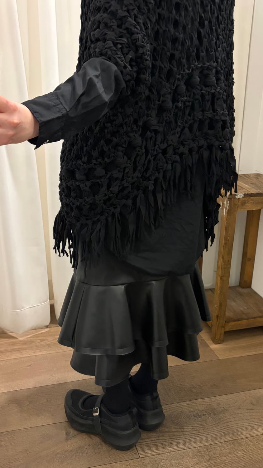 Net Crochet Poncho Knit 상품이미지4