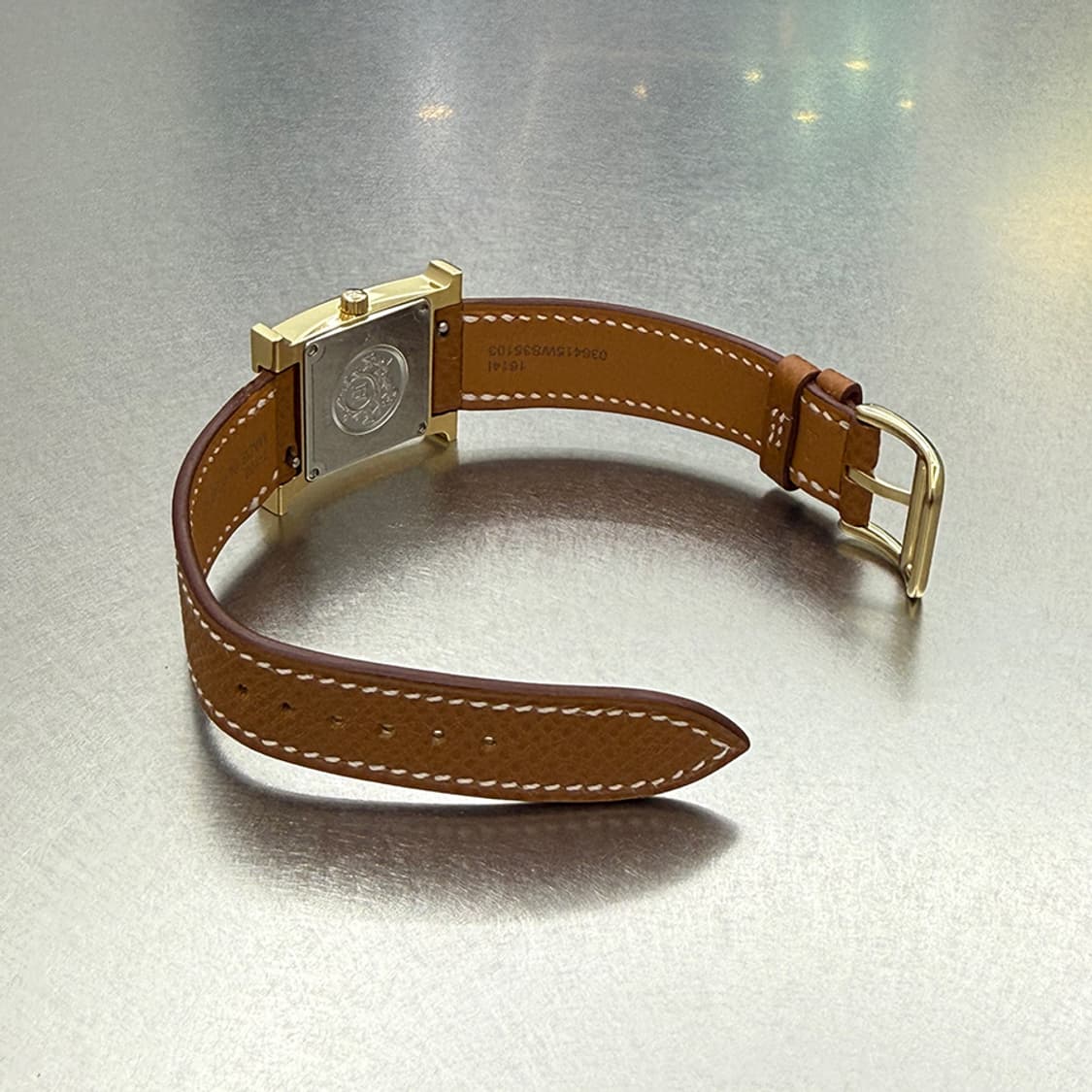 에르메스 클래식 워치 H 아워 금장시계 스몰 상품이미지6