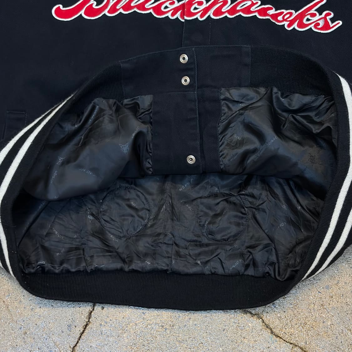 90s 미국 빈티지 제프헤밀턴 NHL 시카고 블랙호크스 우승 자켓 상품이미지8