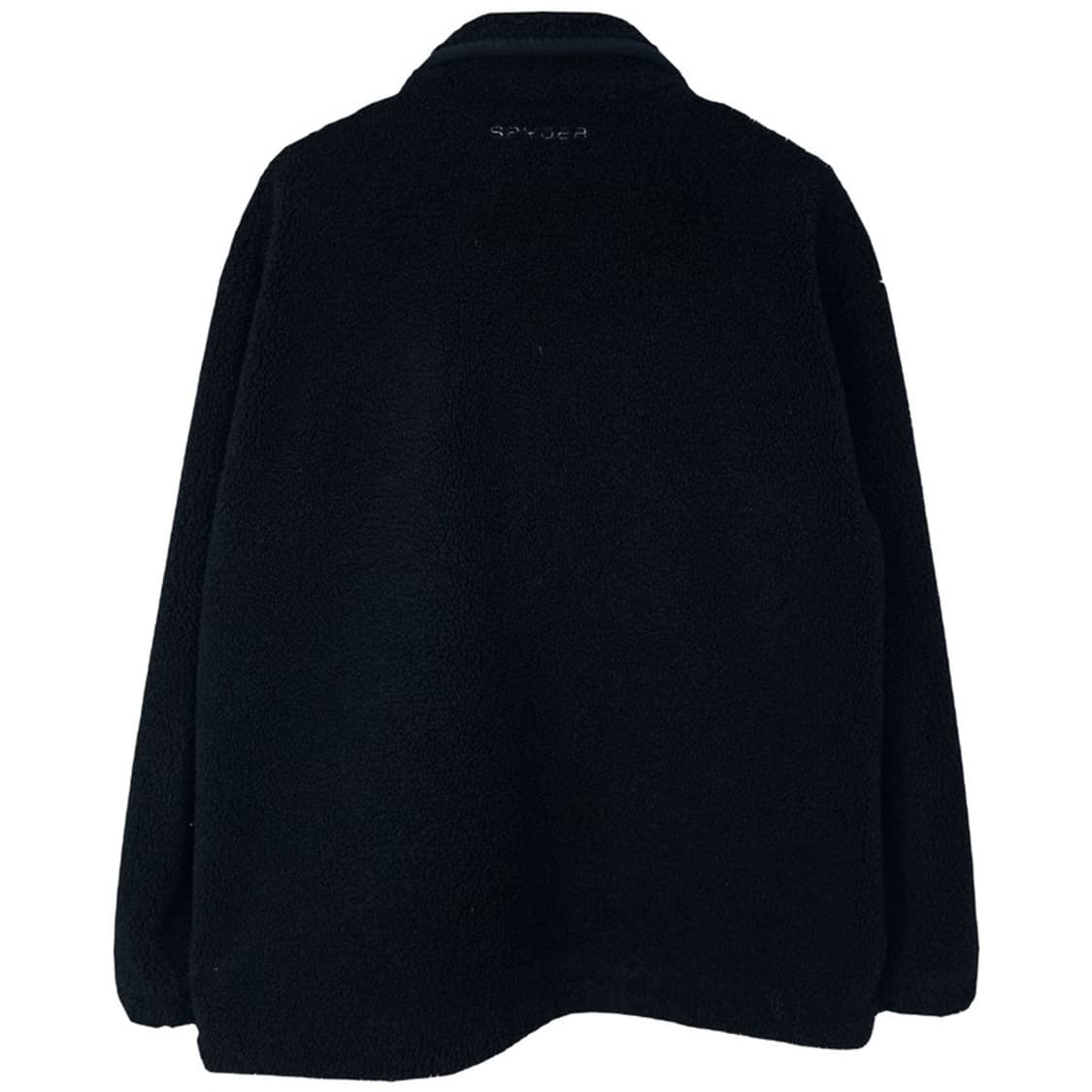 [스파이더]그래픽 패치 오버핏 쉐르파 후리스 집업 자켓 블랙 M18115 상품이미지3