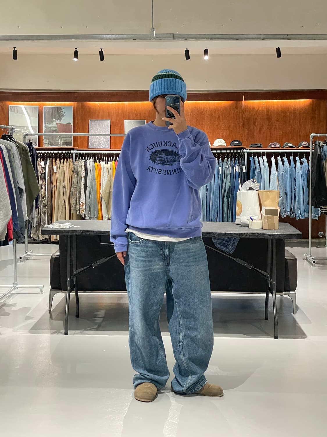 오리 Vintage print sweat shirt   상품이미지2