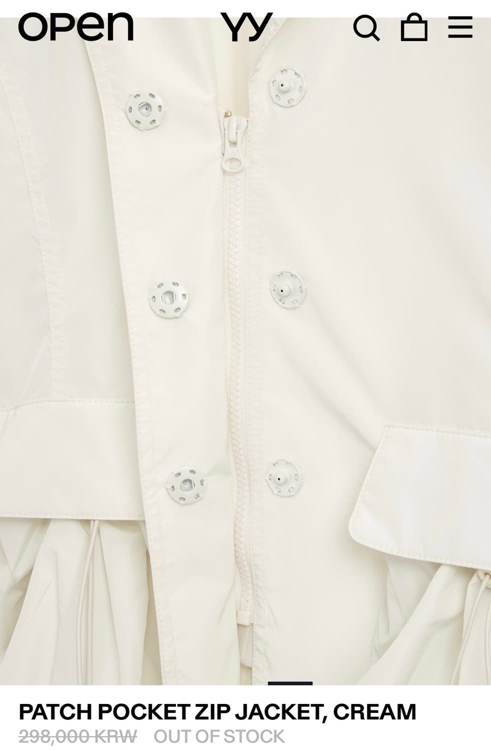 OPEN YY PATCH POKET ZIP JACKET, CREAM 상품이미지8