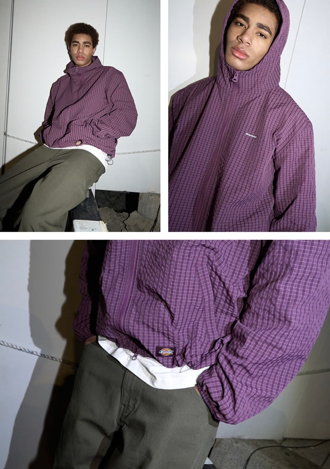 디키즈 그리드 체크 윈드브레이커 s 상품이미지3