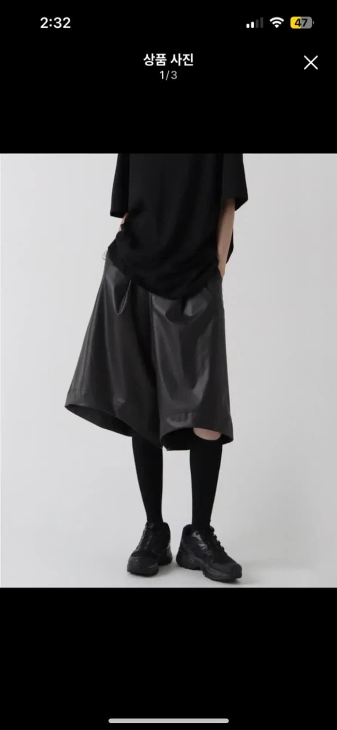 트리밍버드 레더 하프 팬츠 버뮤다 브라운M /Leather Half Pa 상품이미지1