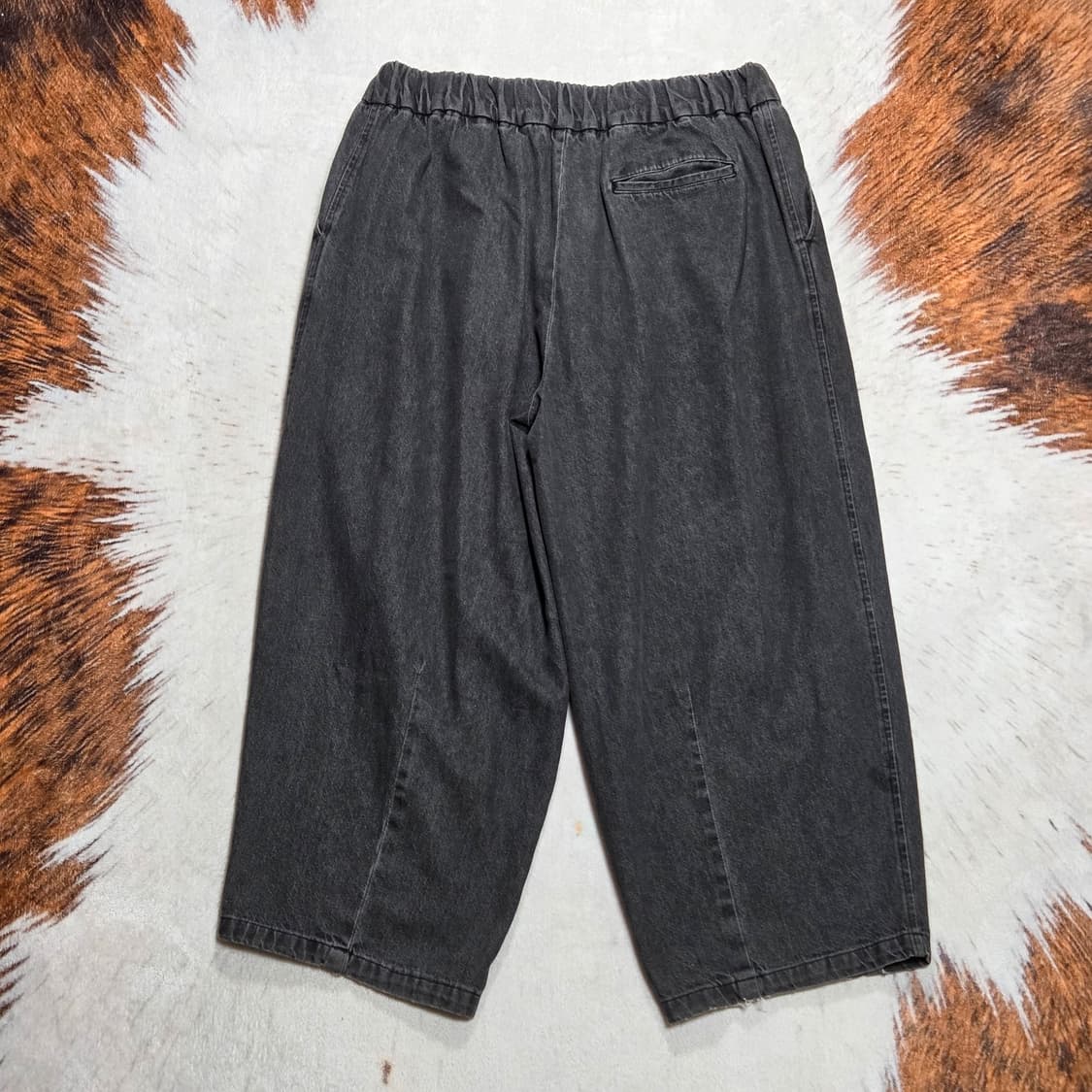 빈티지 벌룬핏 그레이 밴딩 데님 팬츠 상품이미지4