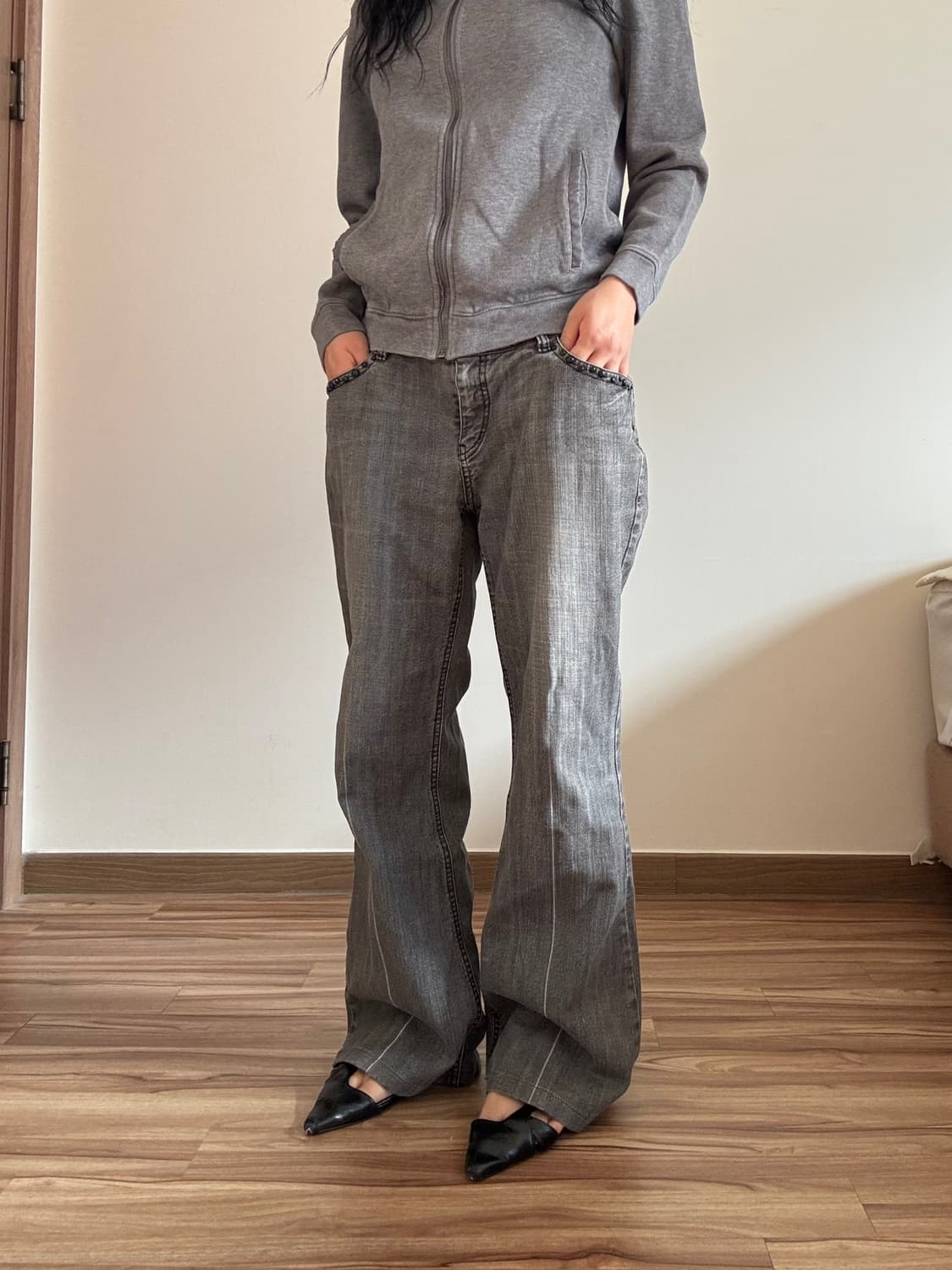 데님 부츠컷 팬츠 상품이미지1