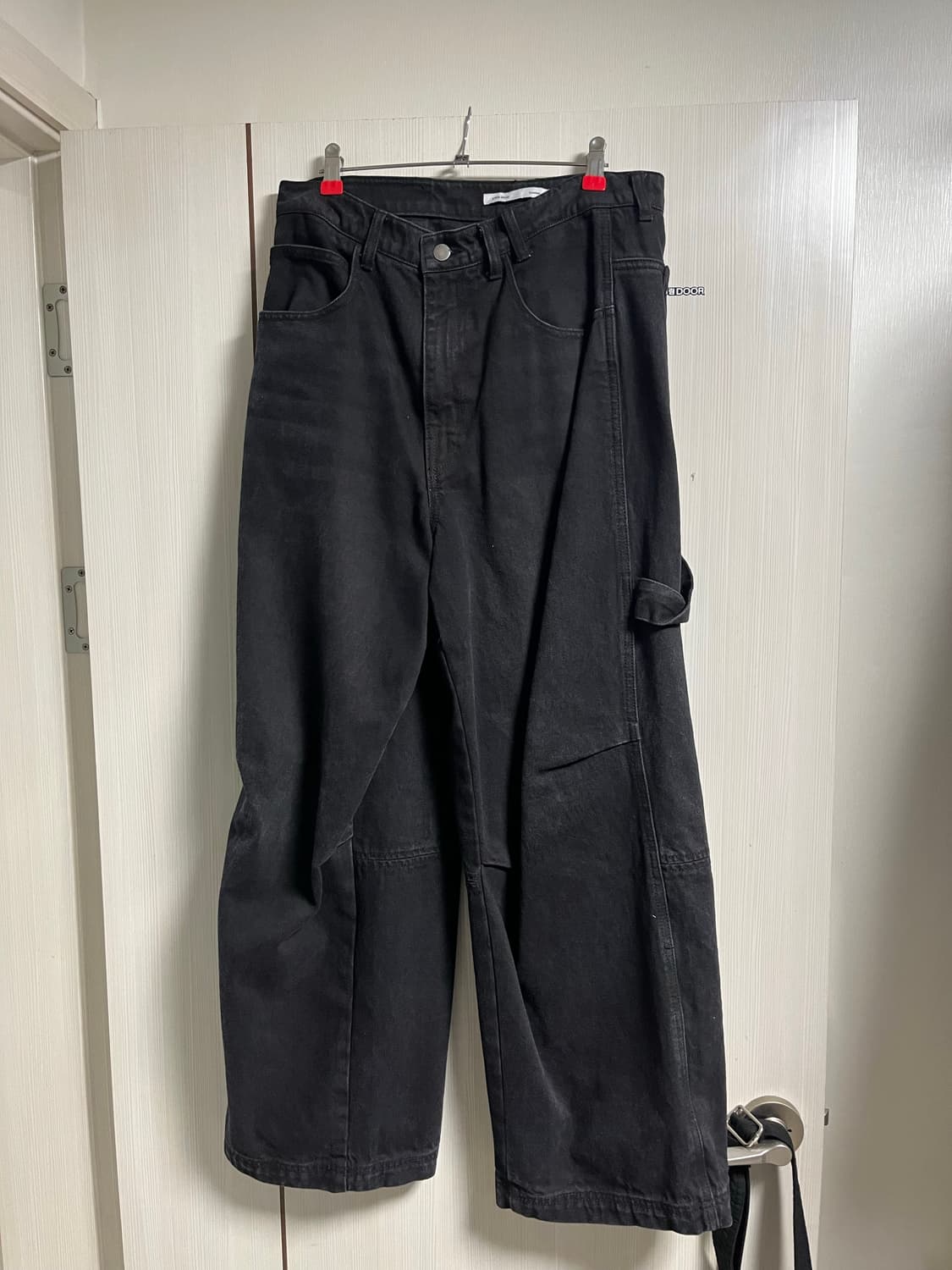 ETCE  카펜터 데님 팬츠 블랙 롱 L 새상품 상품이미지4