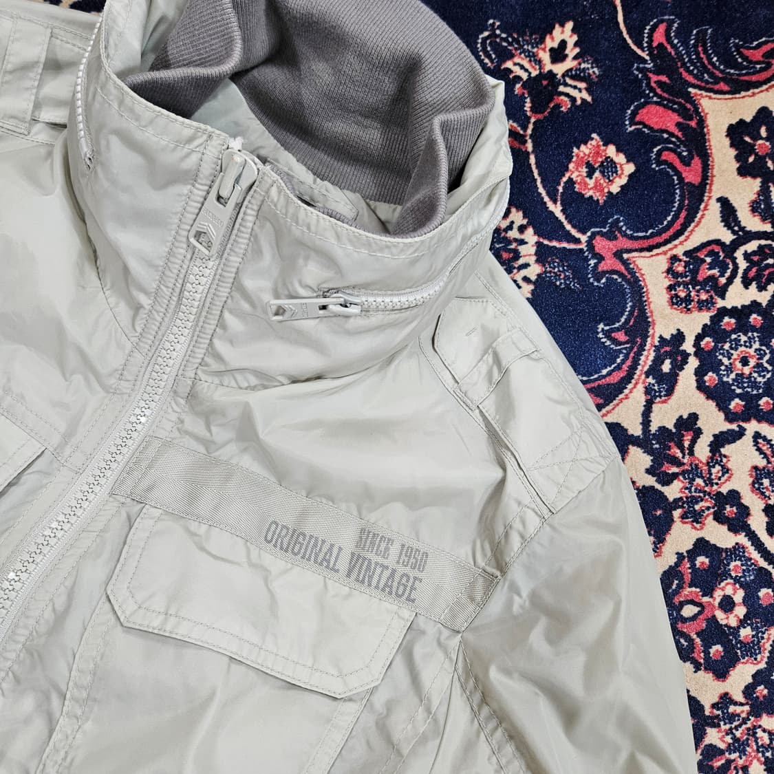 버커루(Buckaroo) 나일론 하이넥 바이커 자켓 M size 상품이미지6