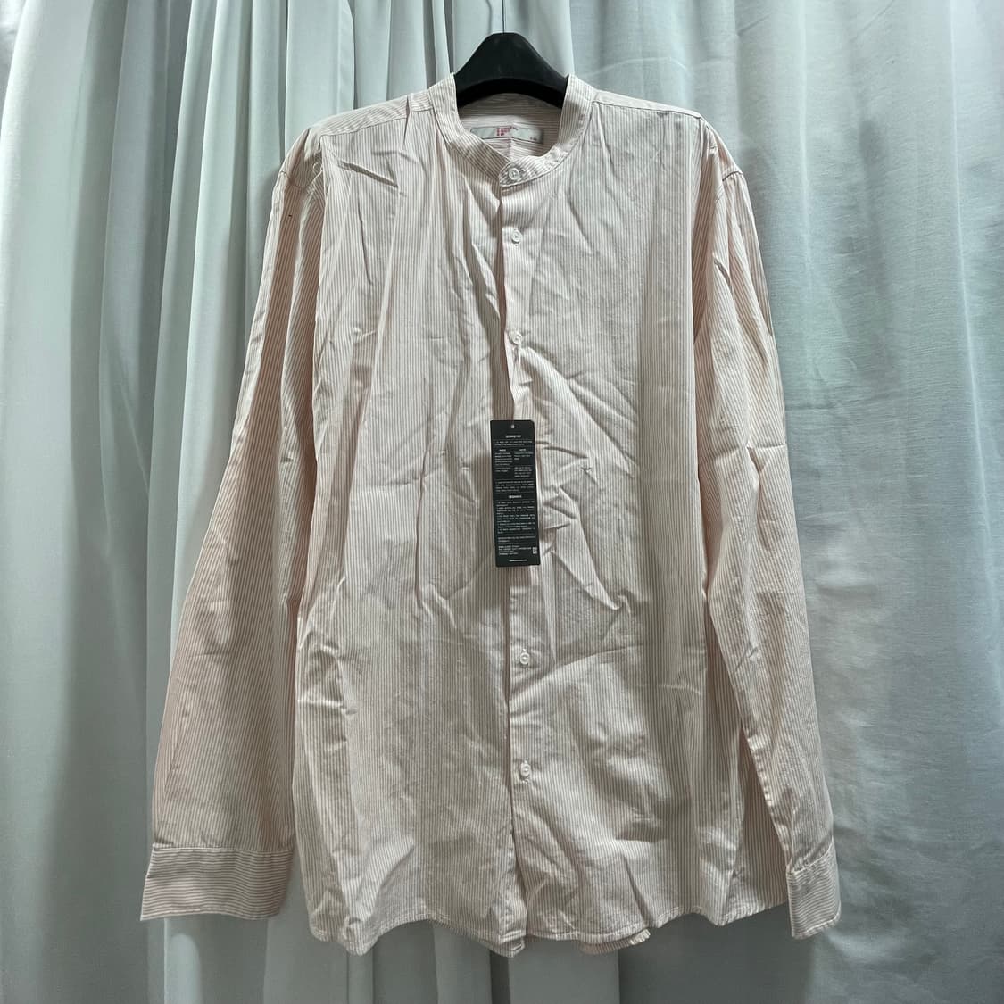 에잇세컨즈/ 차이나카라 스트라이프 셔츠/ XXL 상품이미지1