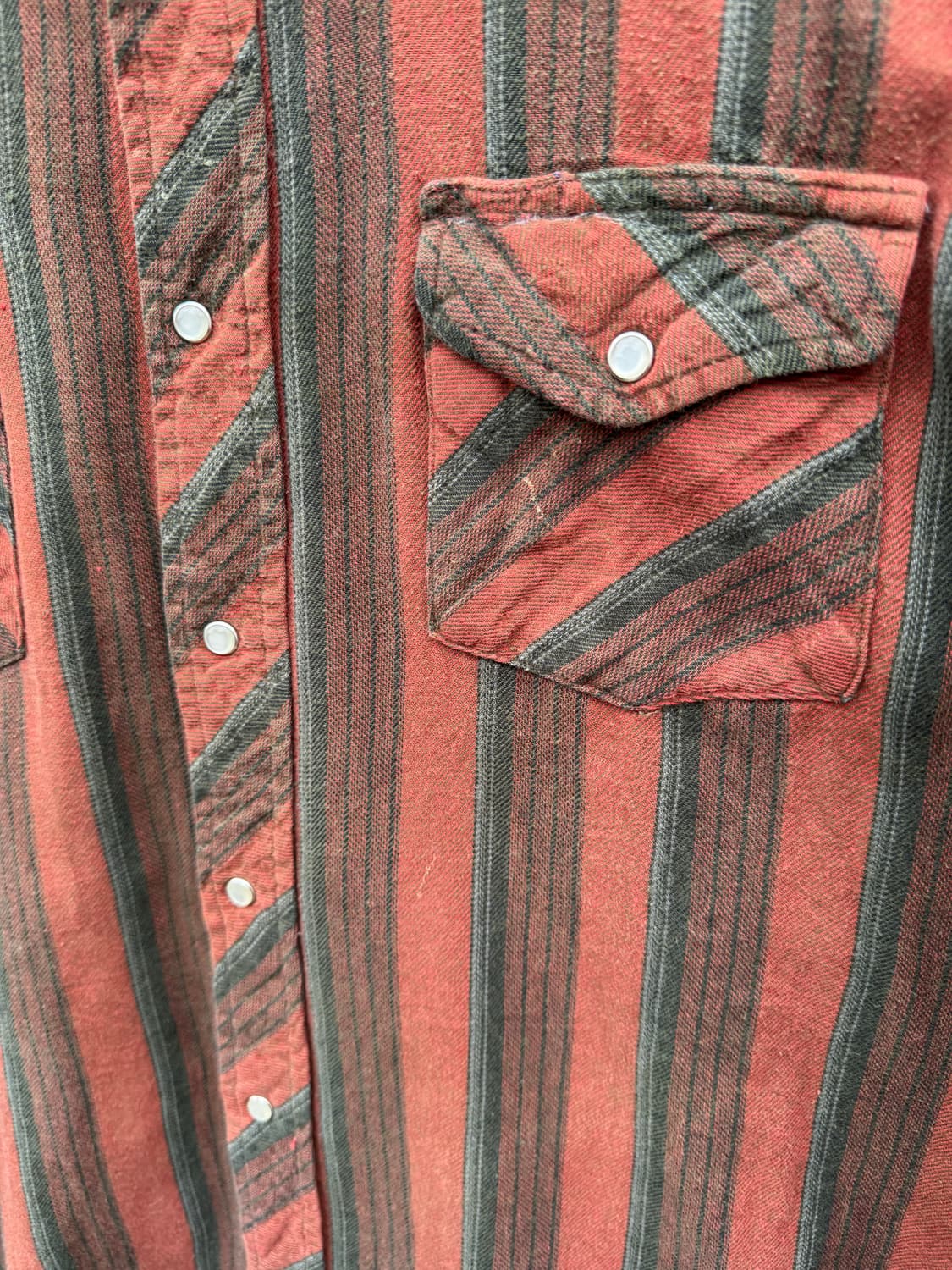 랭글러 빈티지 코튼 스트라이프 웨스턴 셔츠 상품이미지5