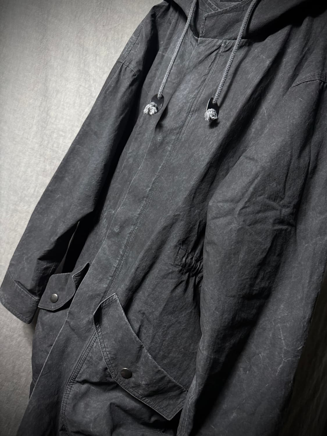 NO ID. BLACK Waxed Oversized Mods Coat 상품이미지8