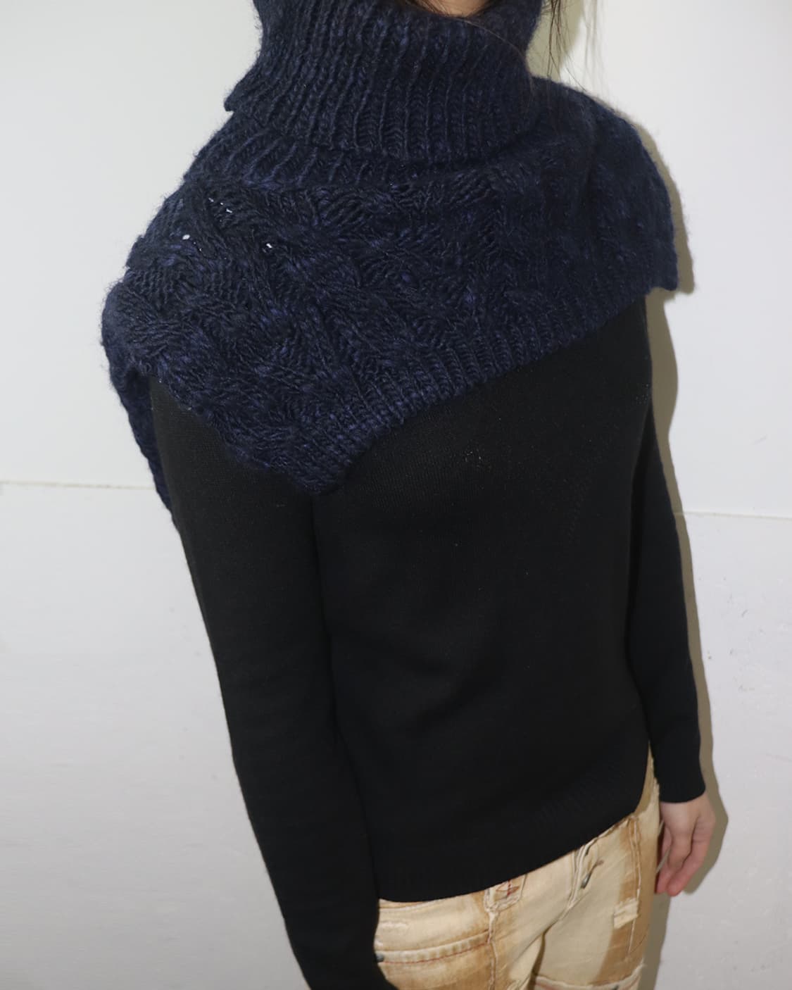 비비안 웨스트우드 앵글로매니아 니트 넥워머 네이비 상품이미지3