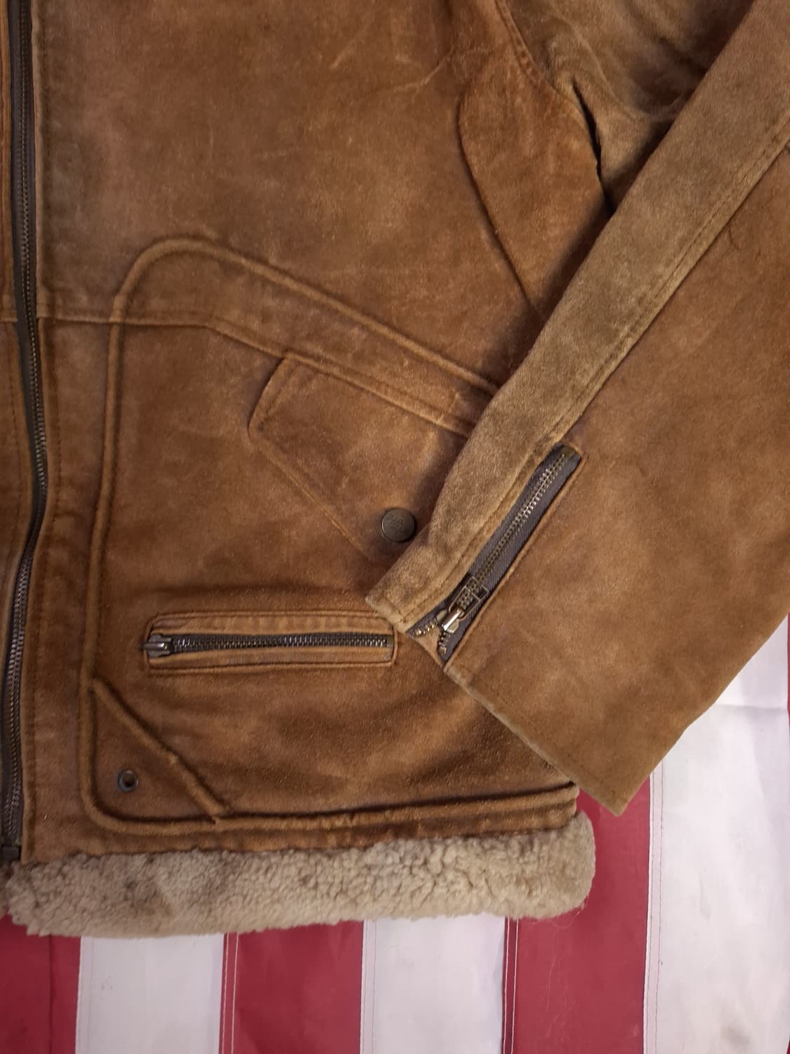 Qqq90's 국내산 리얼스웨이드 라이더자켓 상품이미지6