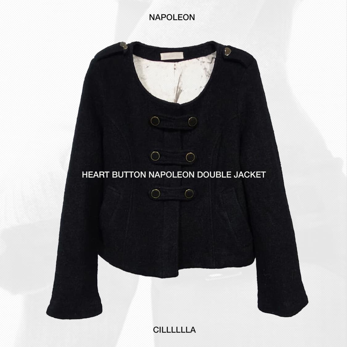 하트 버튼 나폴레옹 자켓 상품이미지1