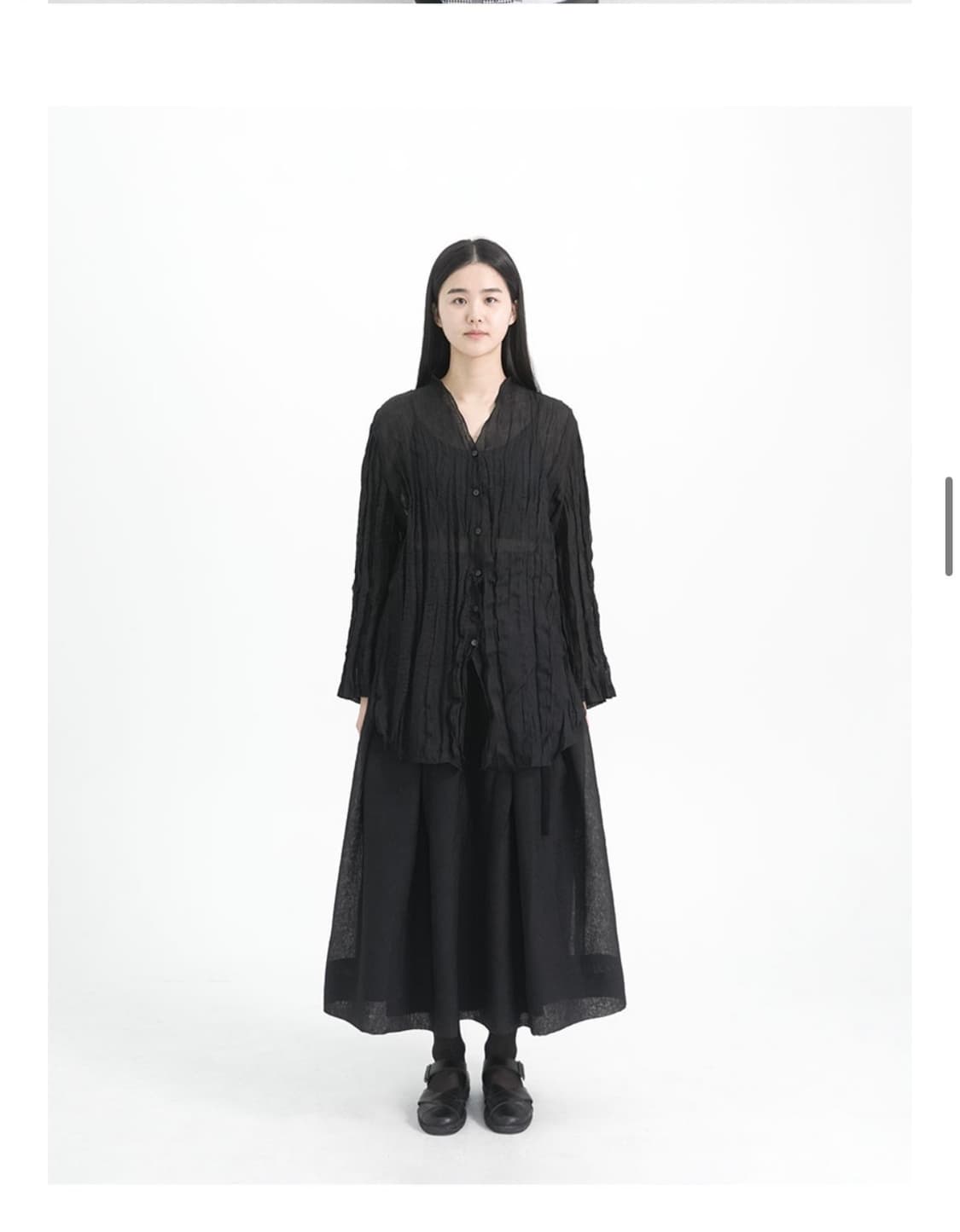 유노이아 오간자 턱 스커트 1사이즈 상품이미지1