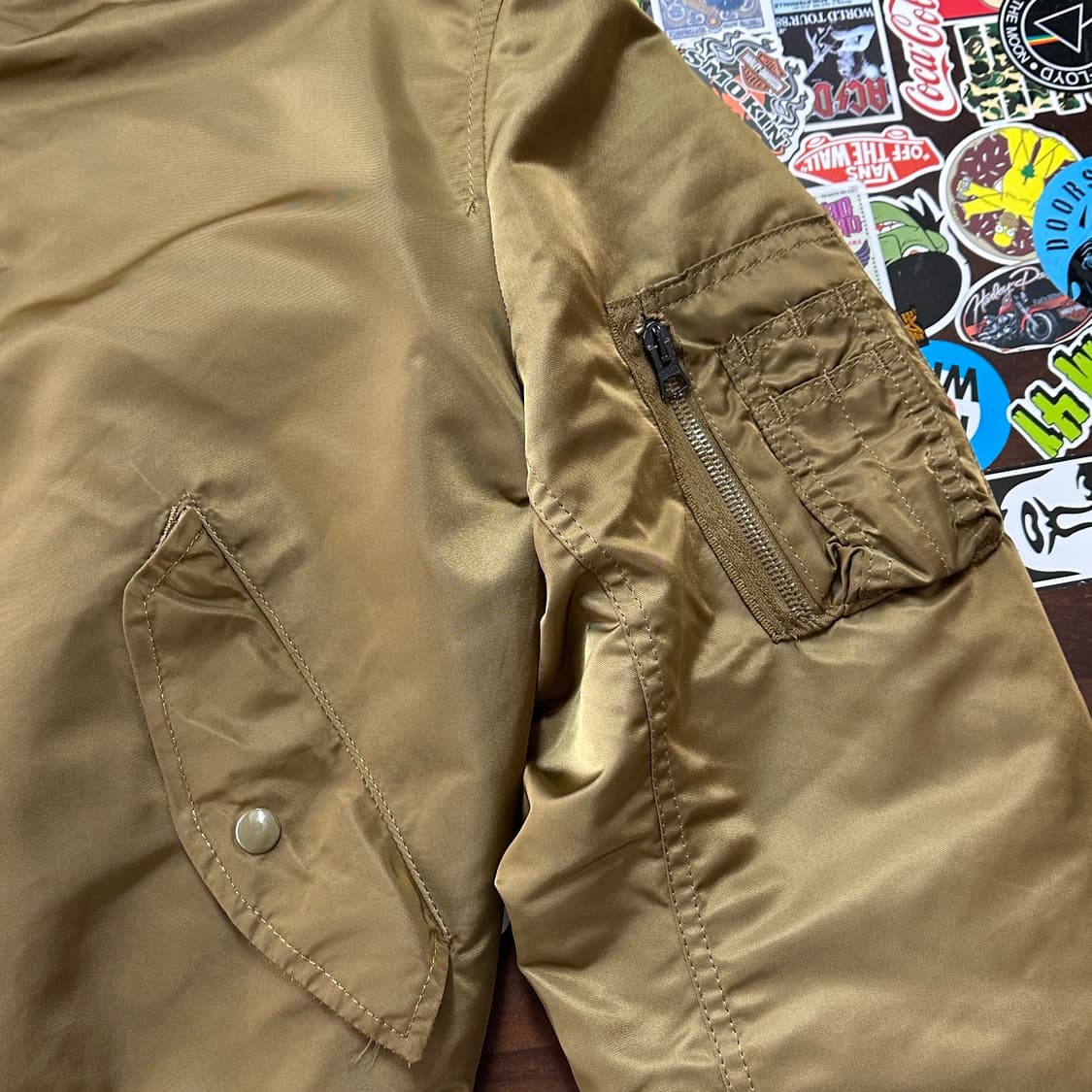 90s USA 알파 MIL-J-82790J MA-1 자켓 L 상품이미지5