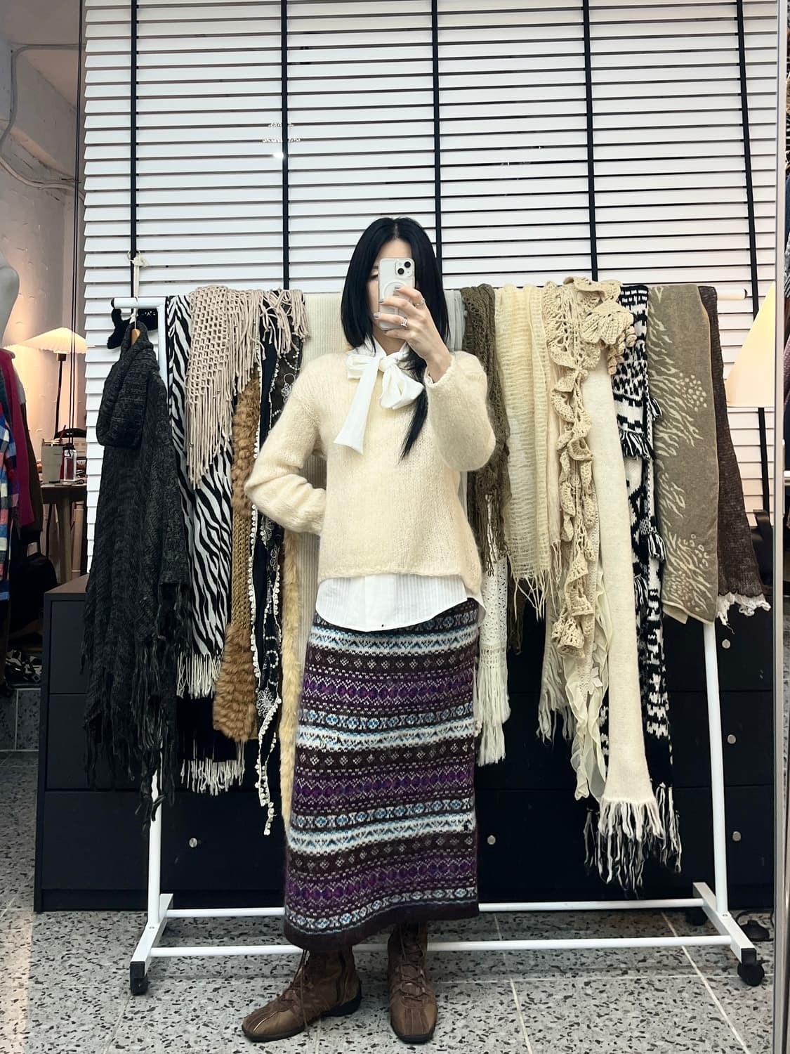Winter mood long knit skirt 상품이미지2