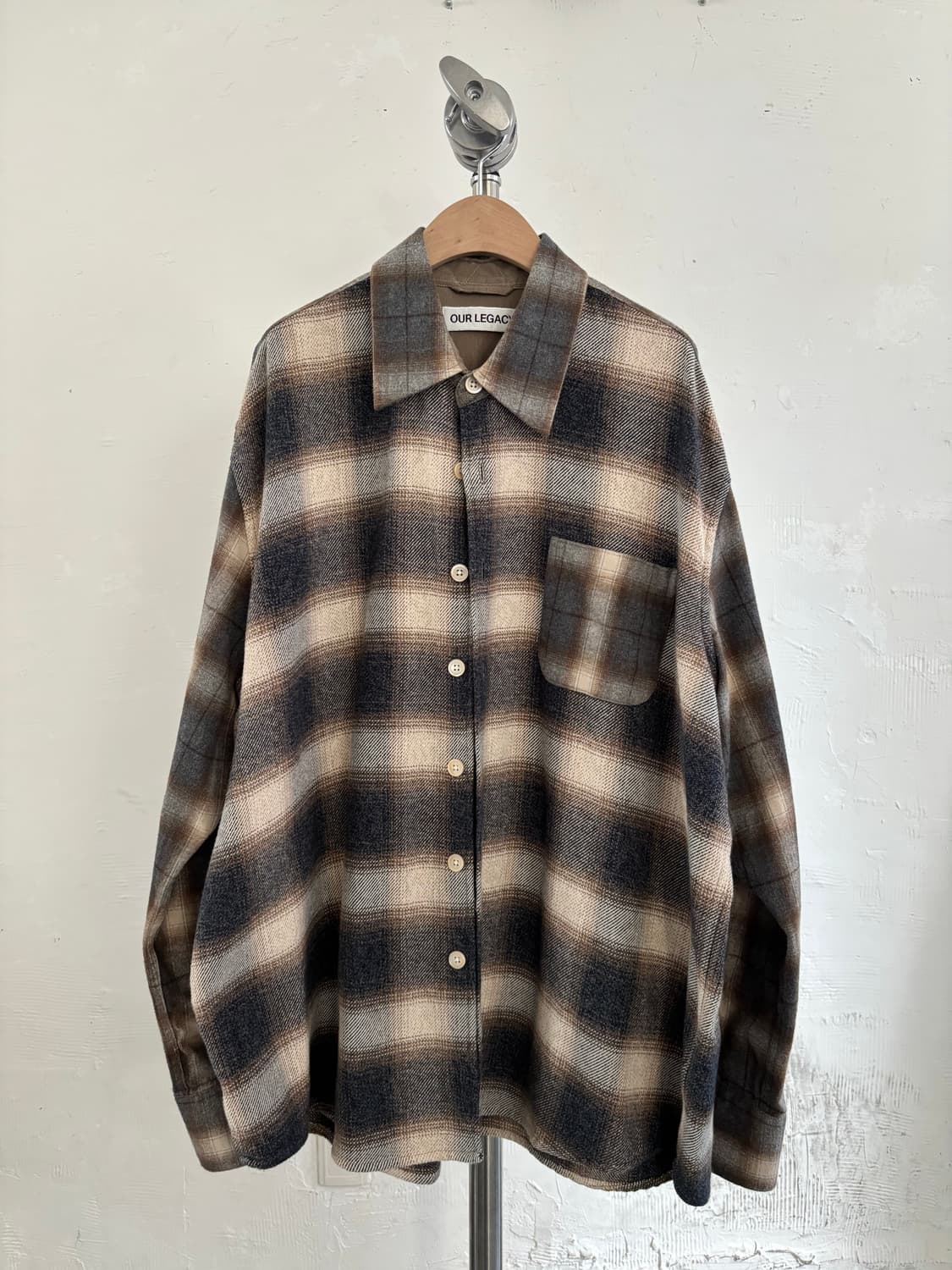 Our Legacy 아워레가시 어보브 플란넬 체크 오버 셔츠 상품이미지1