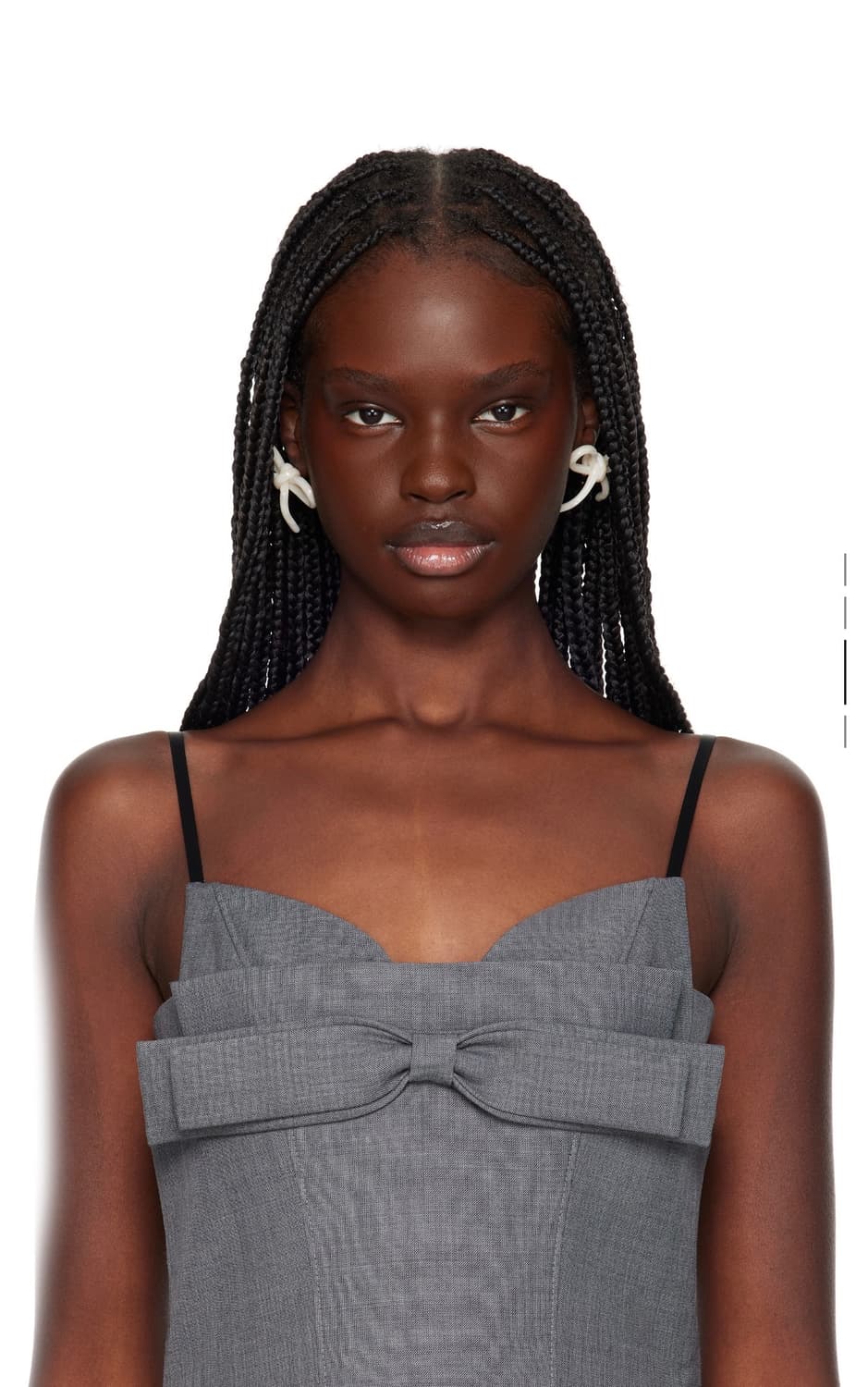 Shushu Tong 슈슈통 위민 YVMIN 리본 귀걸이 오프화이트 상품이미지2