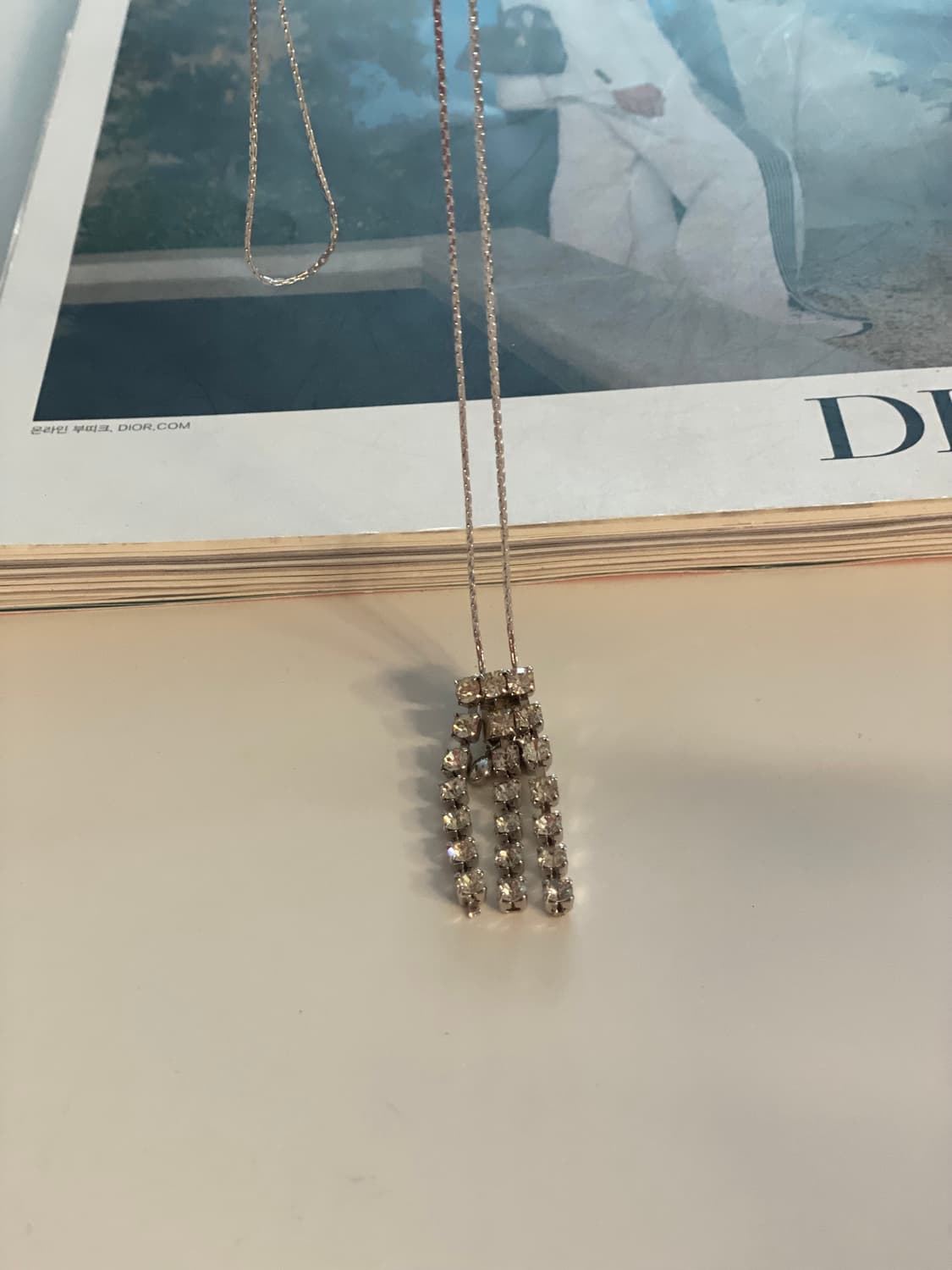 빈티지 큐빅 타이형 목걸이 상품이미지5