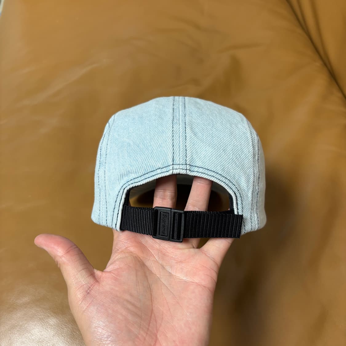 Supreme 슈프림 22fw 데님 캠프캡 모자 Washed Denim 상품이미지8
