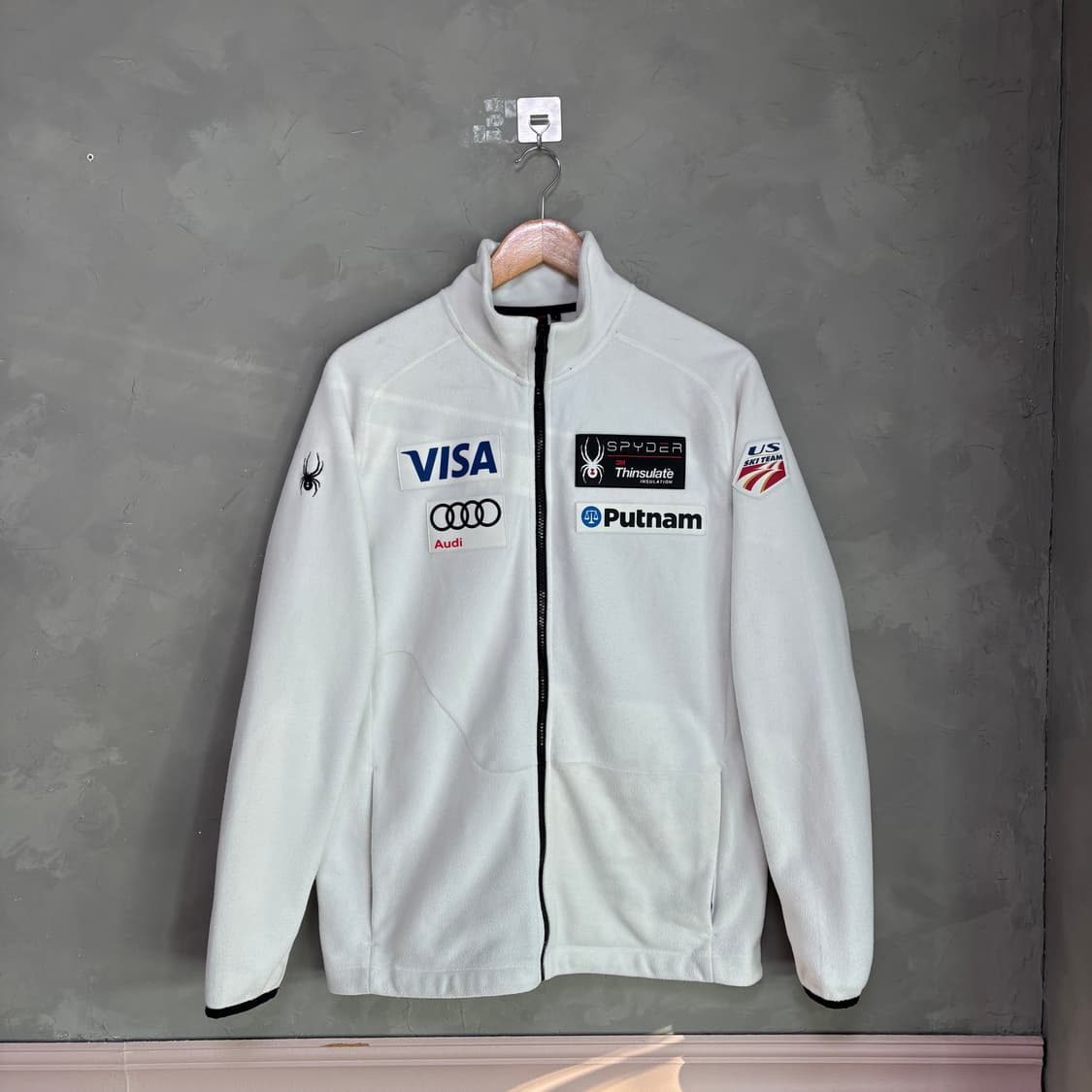 스파이더 아우디 US 스키팀 플리스 화이트 상품이미지1