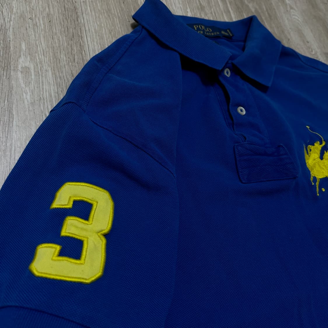 폴로 랄프로렌 커스텀핏 빅포니 반팔 카라티 [블루] L/100 상품이미지6